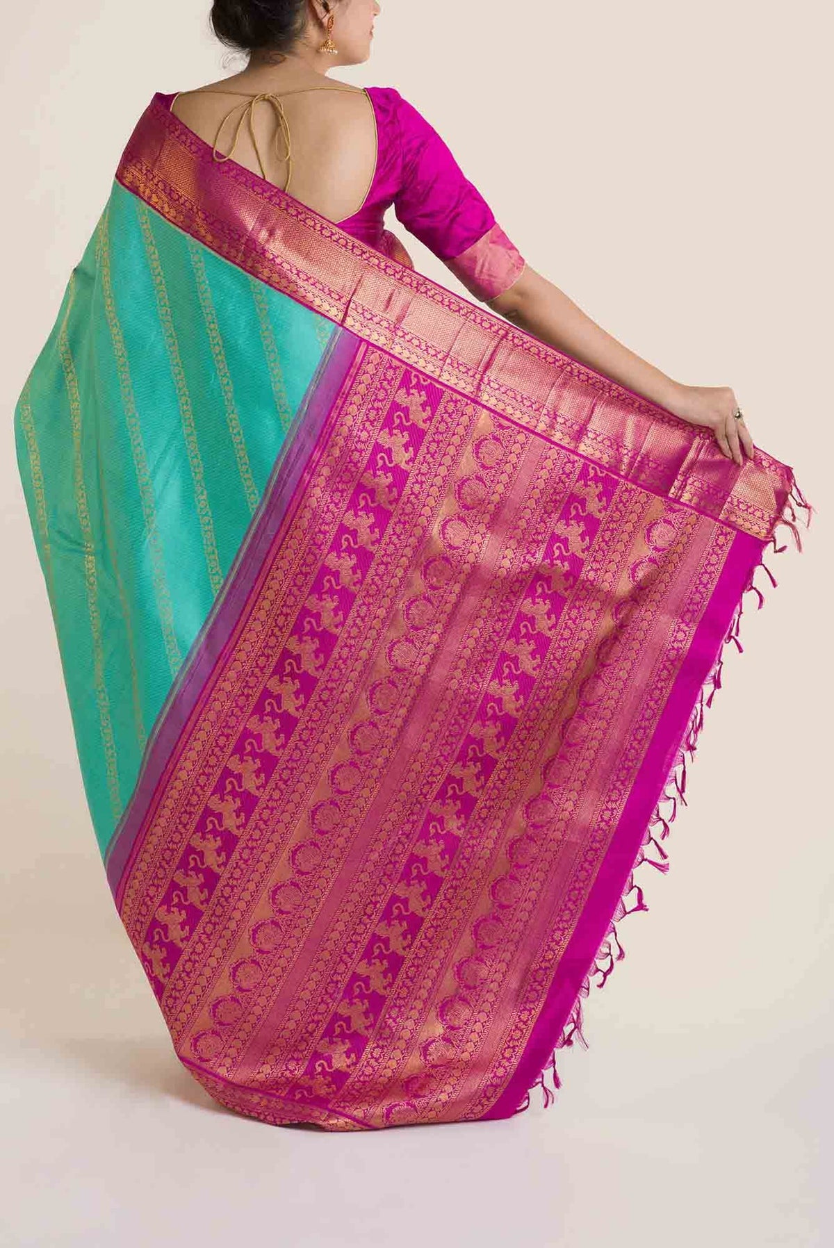 Yamuna-Green Kanchipuram Silk Saree