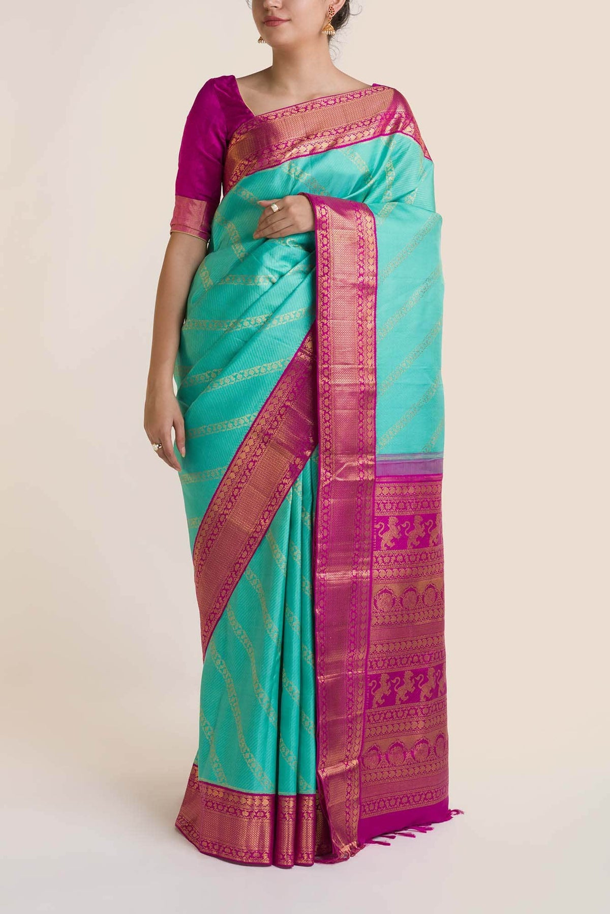 Yamuna-Green Kanchipuram Silk Saree