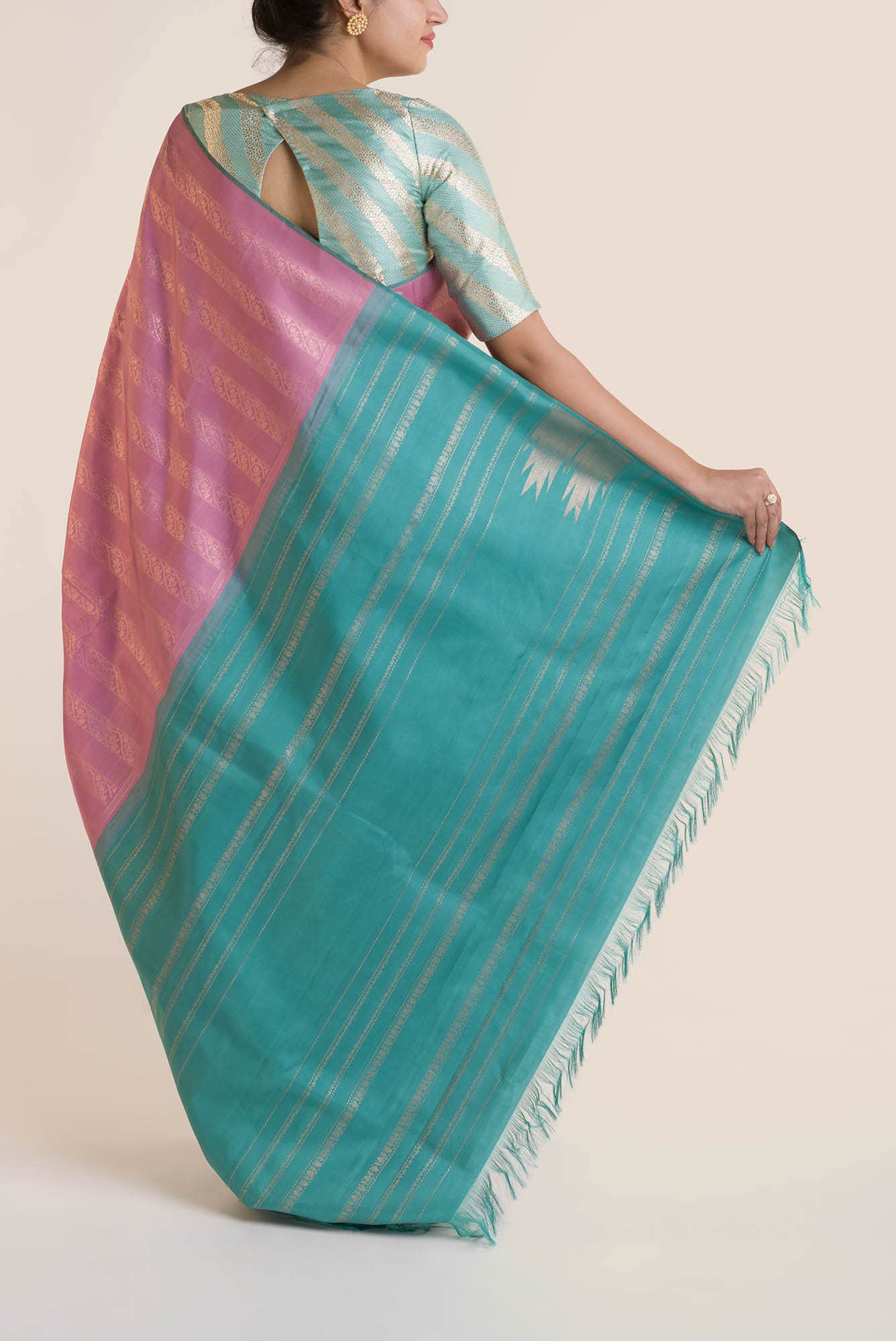 Nayantara-Pink Kanchipuram Silk Saree