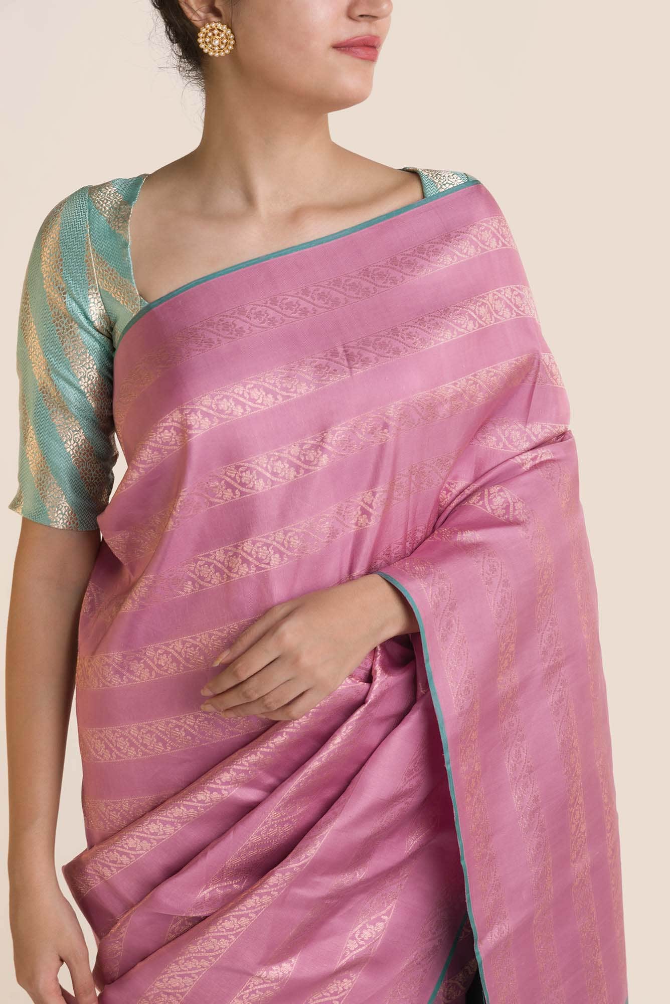 Nayantara-Pink Kanchipuram Silk Saree