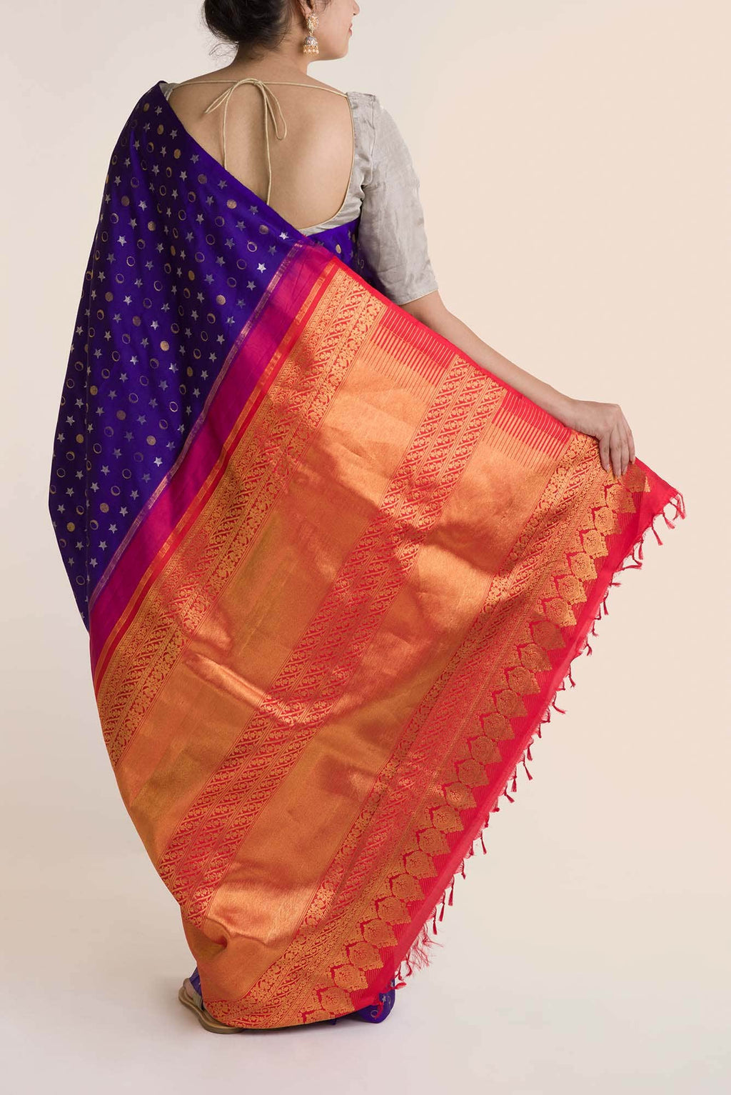 Dakshinayana-Blue Kanchipuram Silk Saree