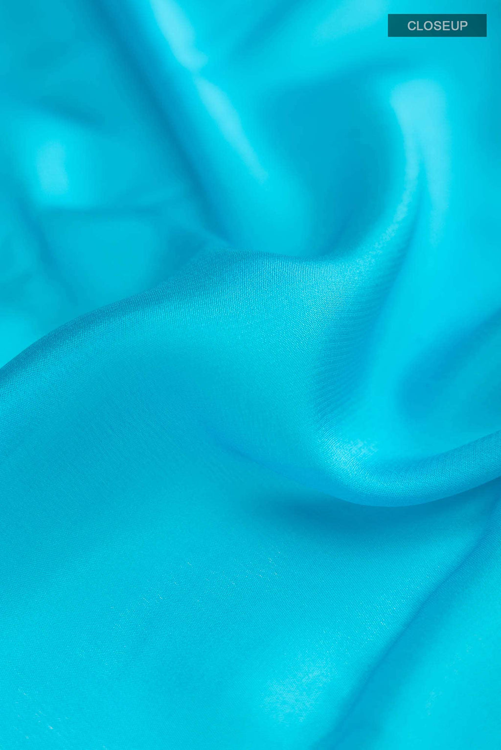 Blue Mysore Crepe Saree