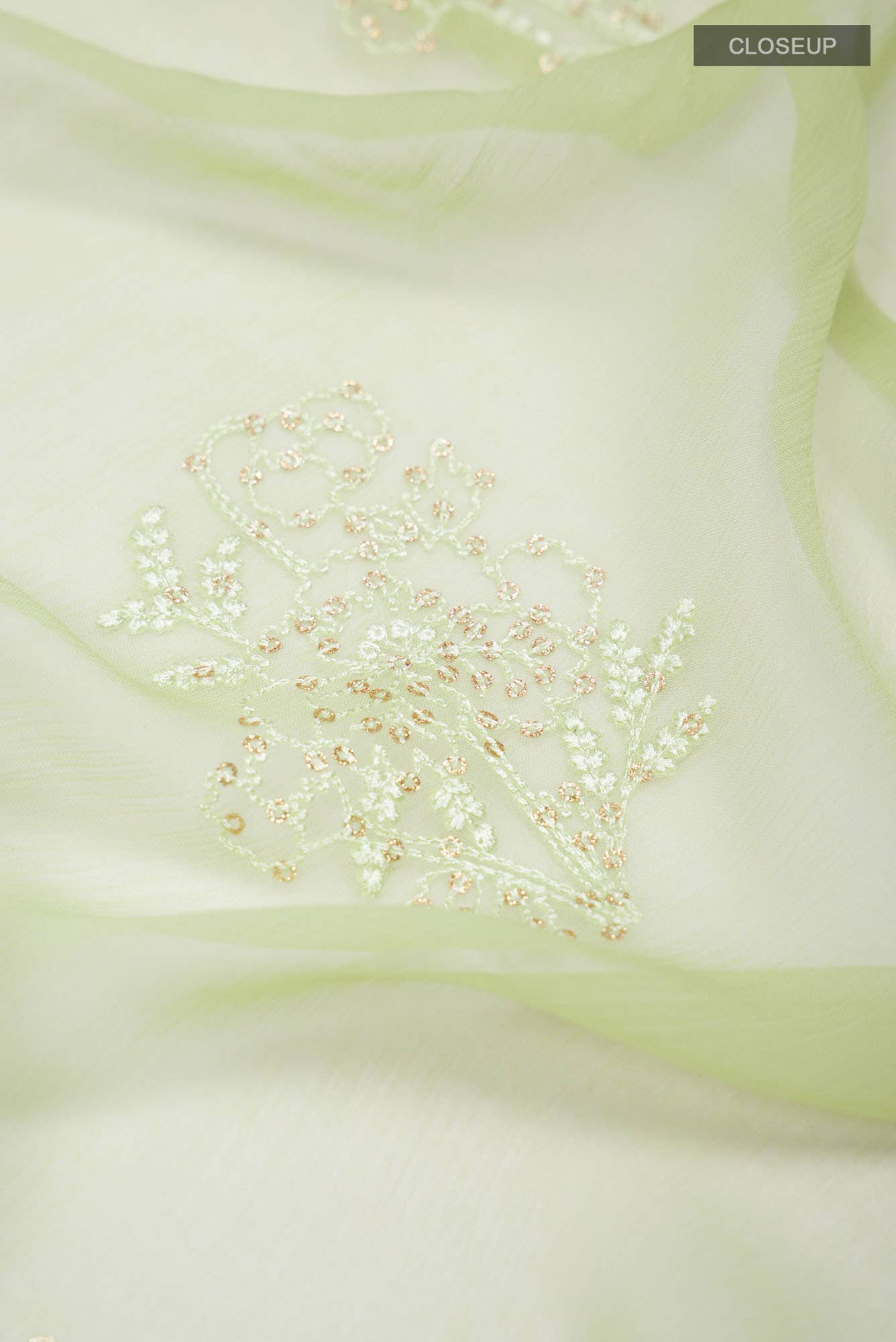 Green Blended Chiffon Saree