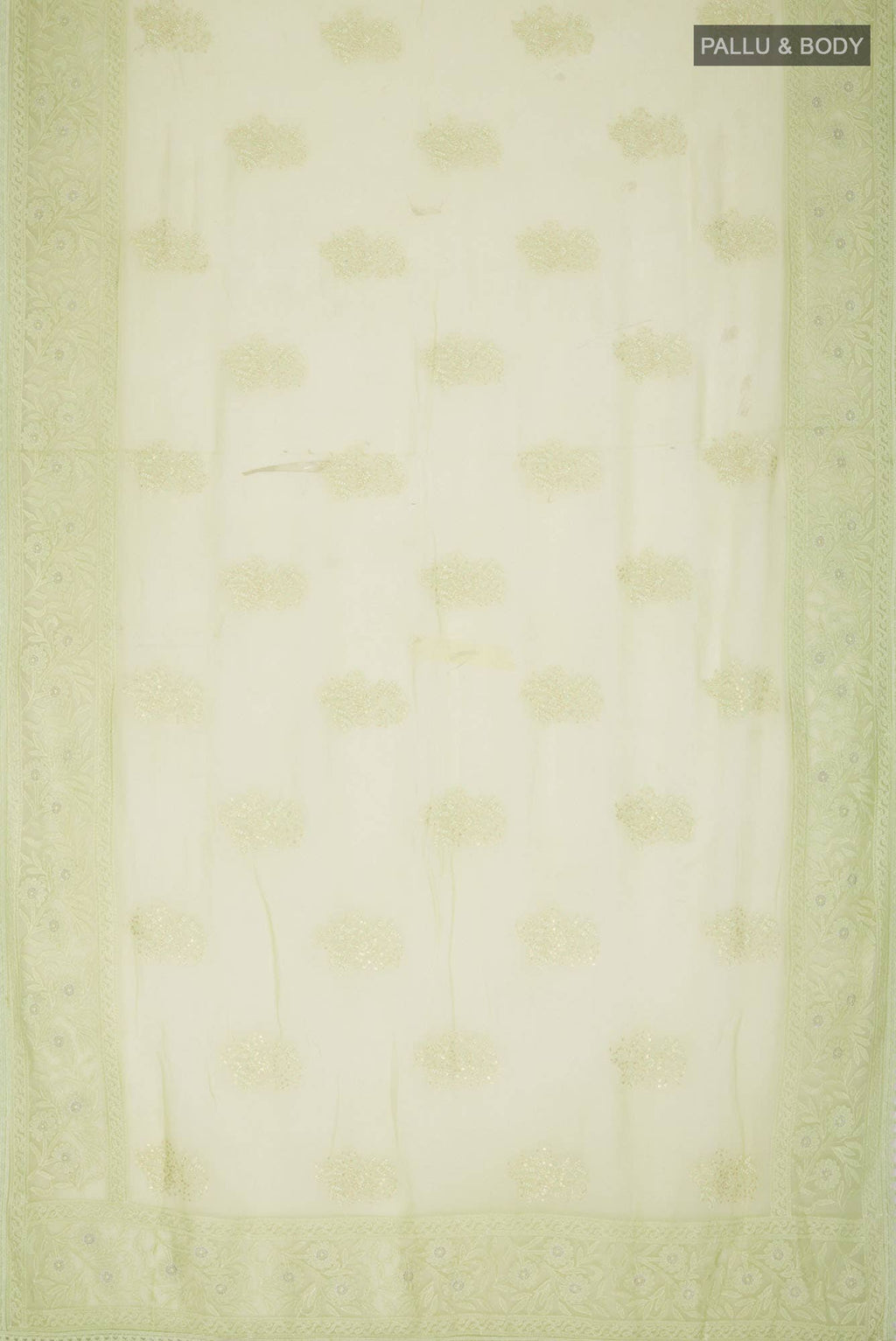 Green Blended Chiffon Saree