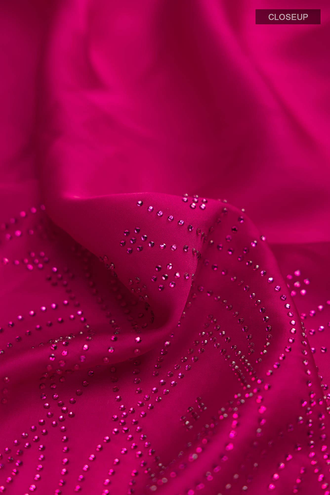 Pink Blended Satin Silk Saree