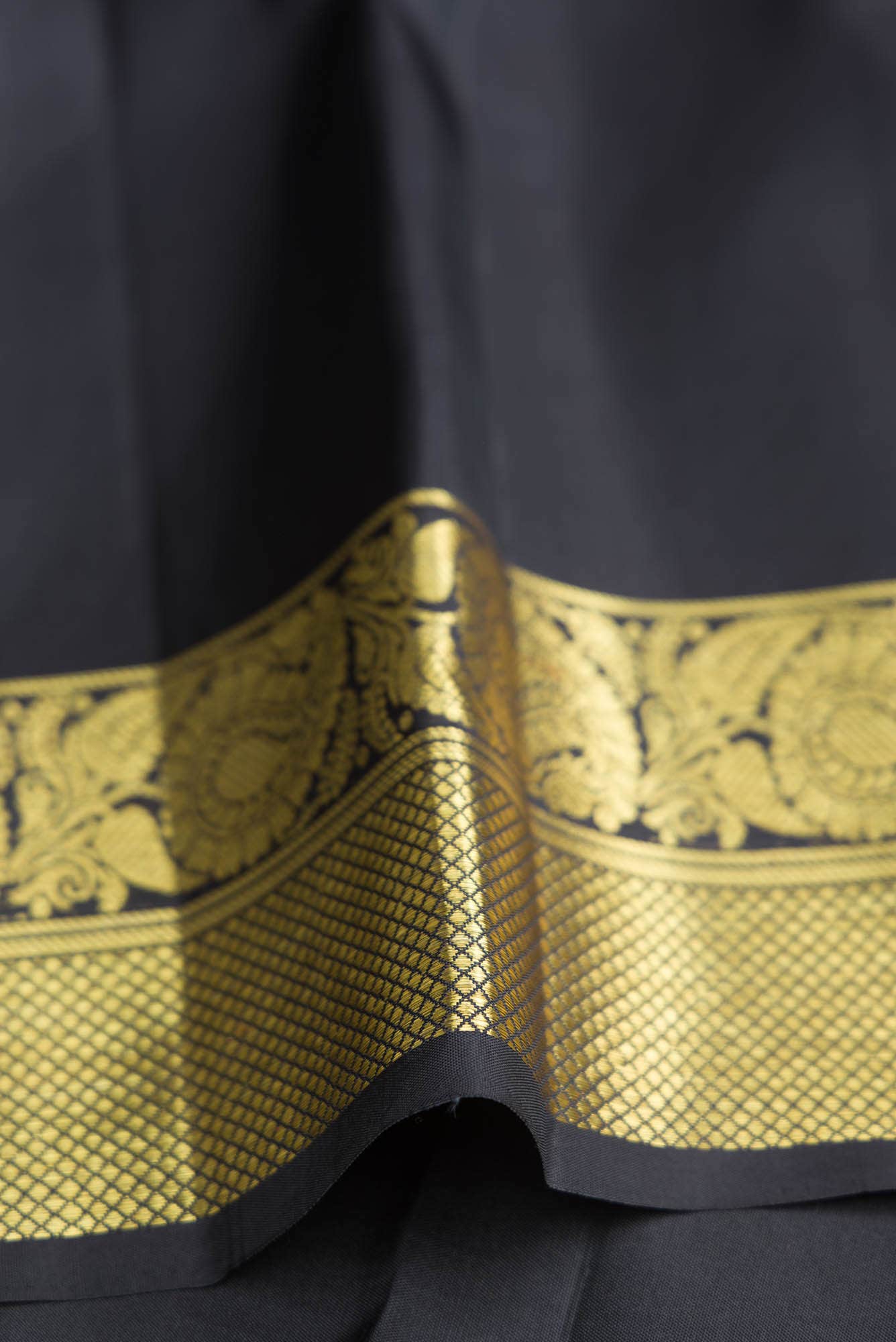 Black Kanchipuram Silk Saree