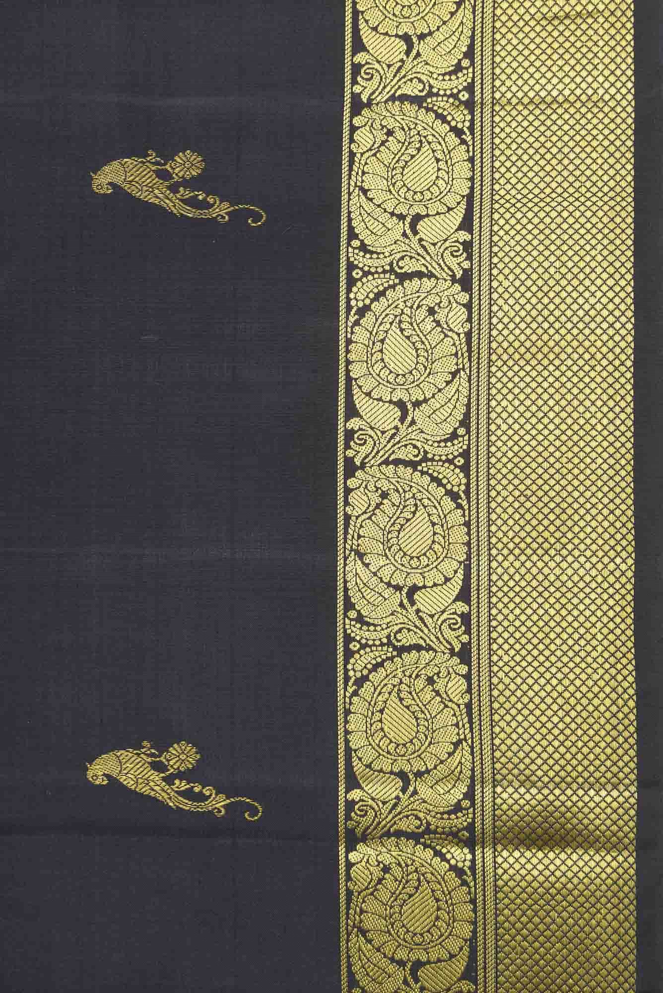 Black Kanchipuram Silk Saree