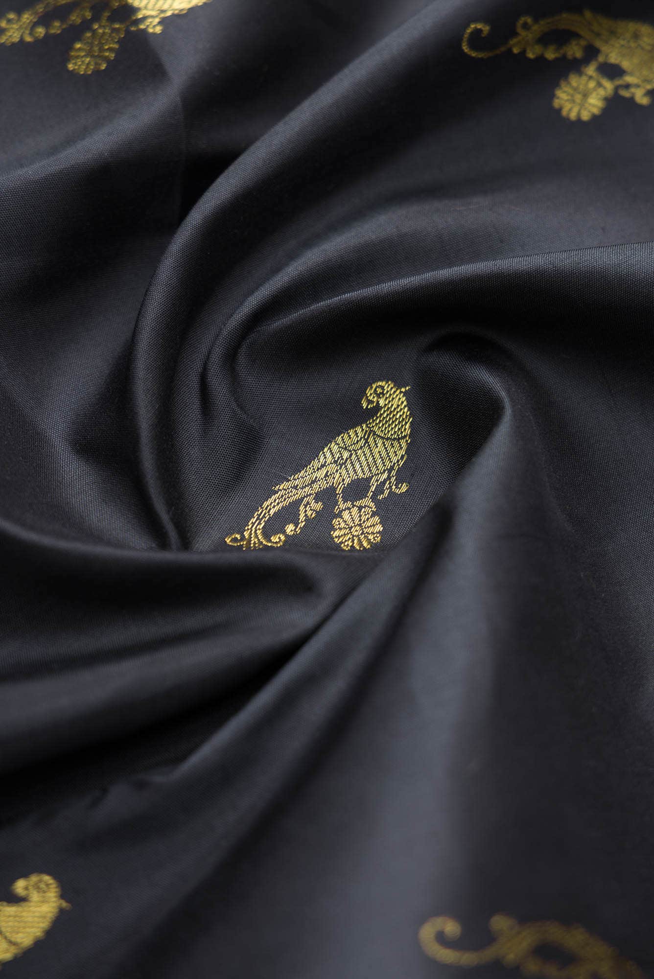 Black Kanchipuram Silk Saree