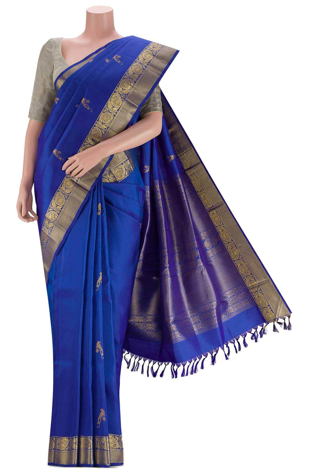 Blue Kanchipuram Silk Saree