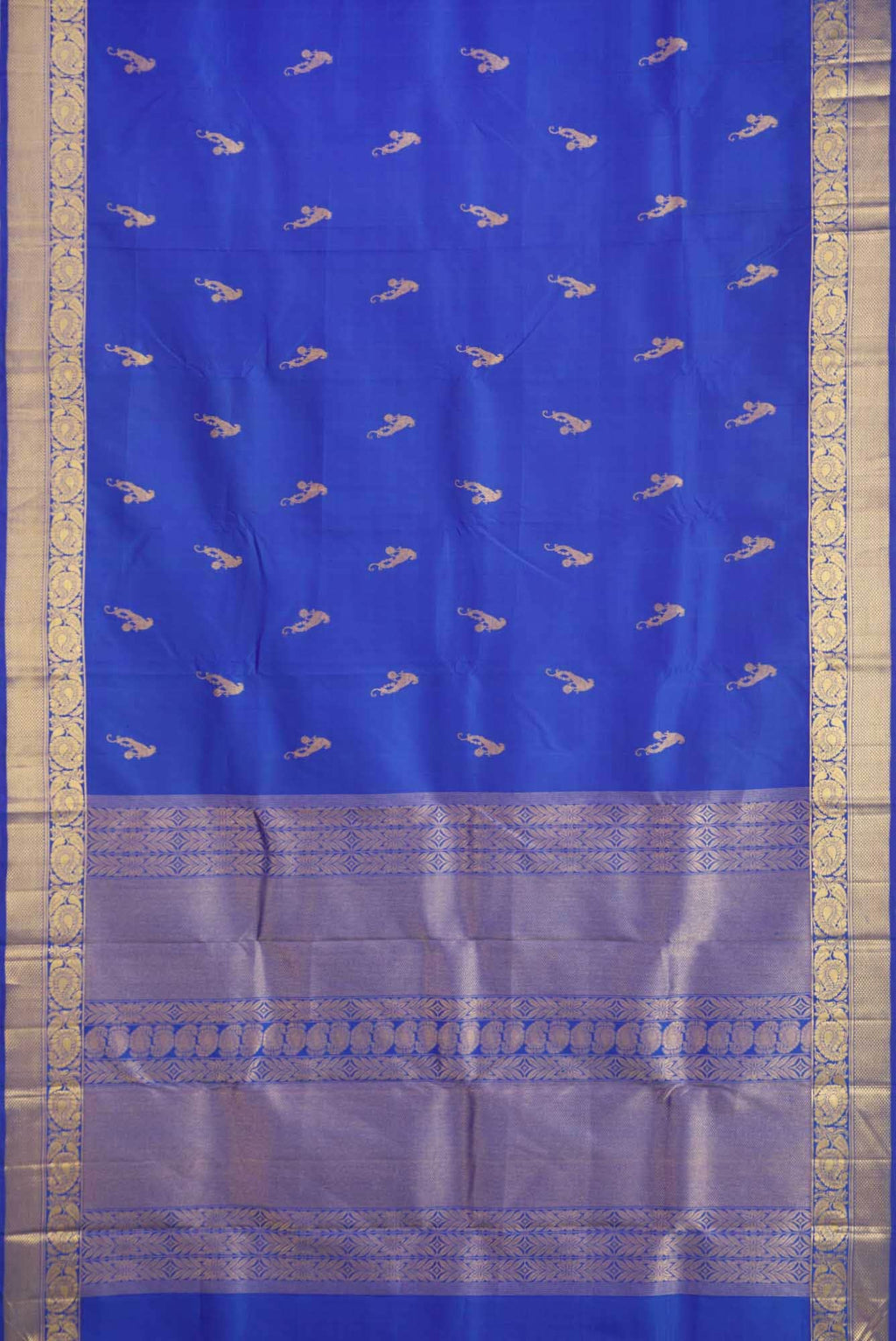Blue Kanchipuram Silk Saree