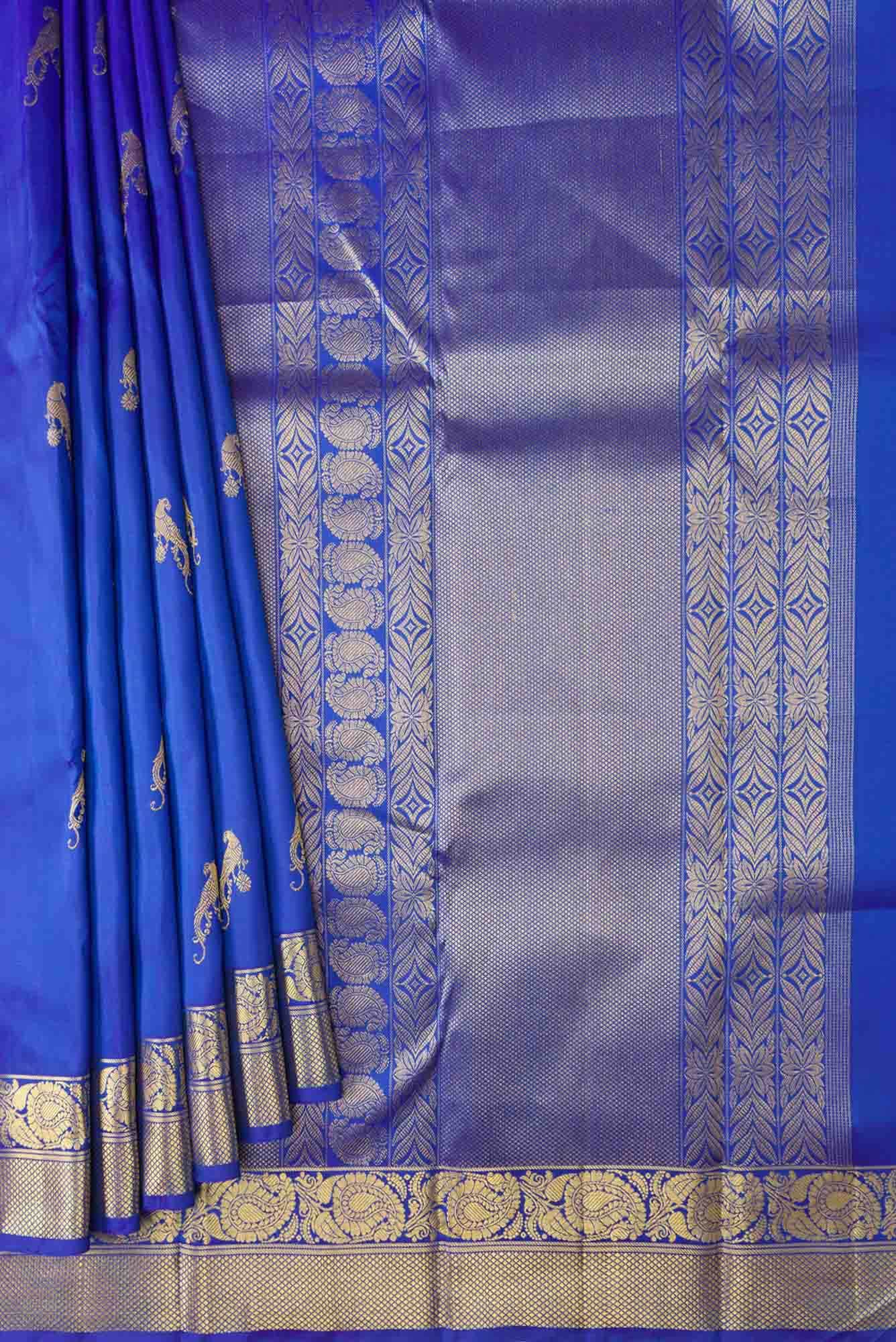 Blue Kanchipuram Silk Saree