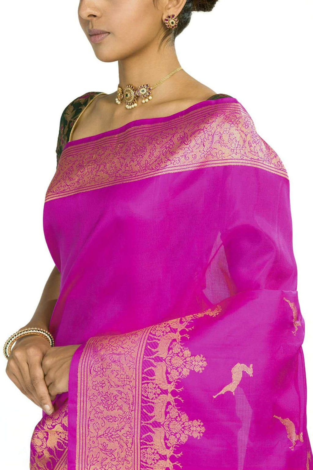 Mrignayani-Pink Kanchipuram Silk Saree