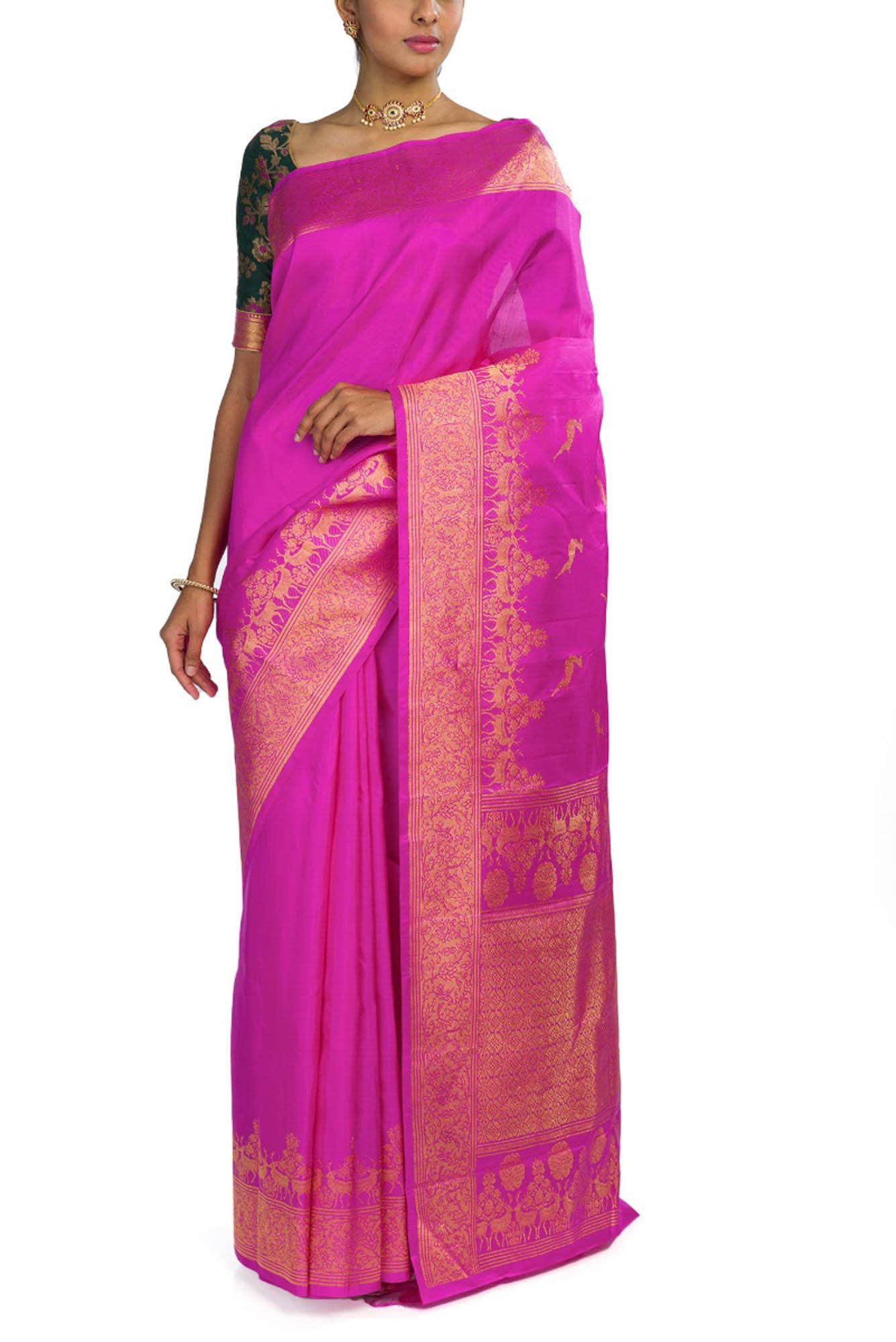 Mrignayani-Pink Kanchipuram Silk Saree