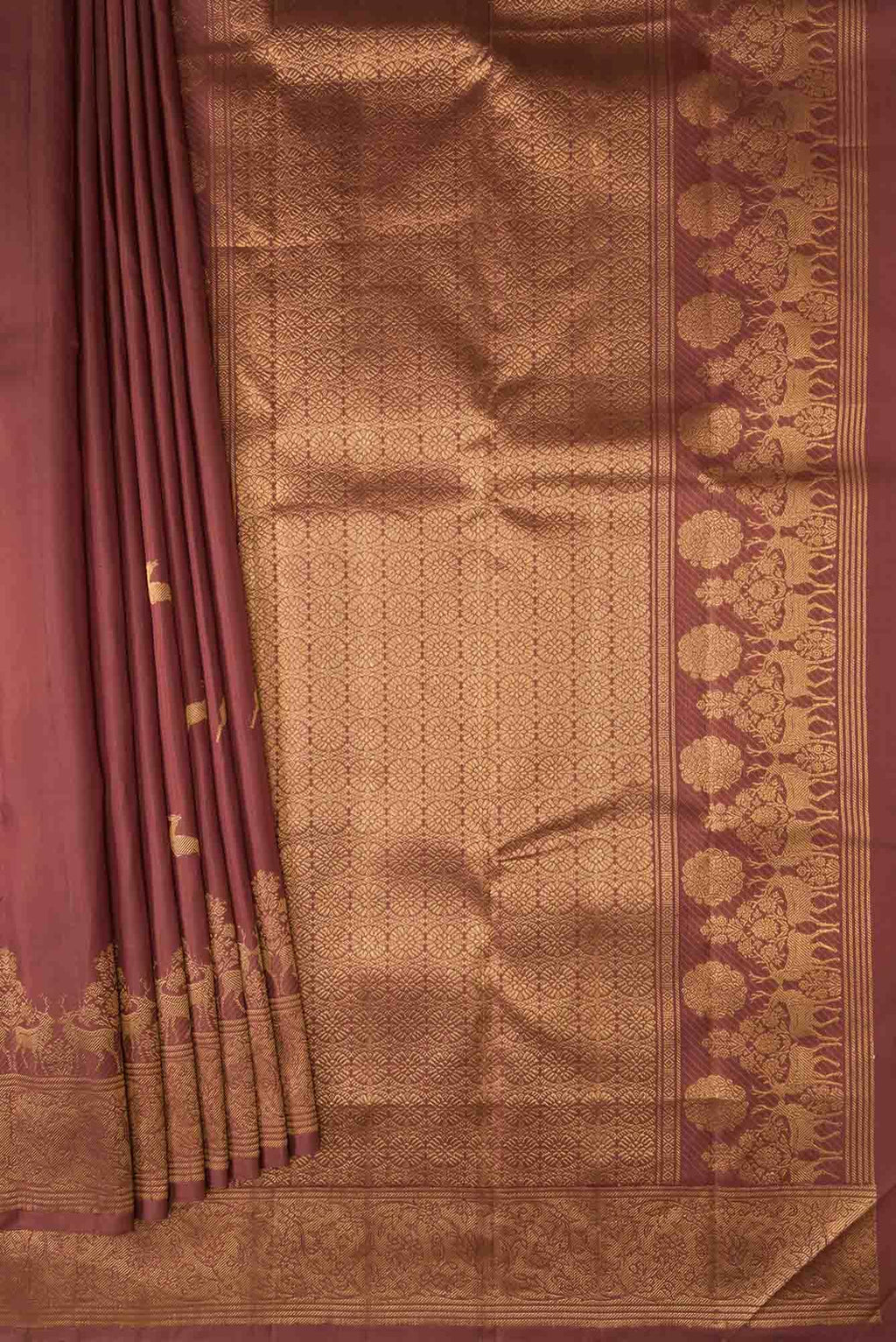 Mrignayani-Rust Kanchipuram Silk Saree