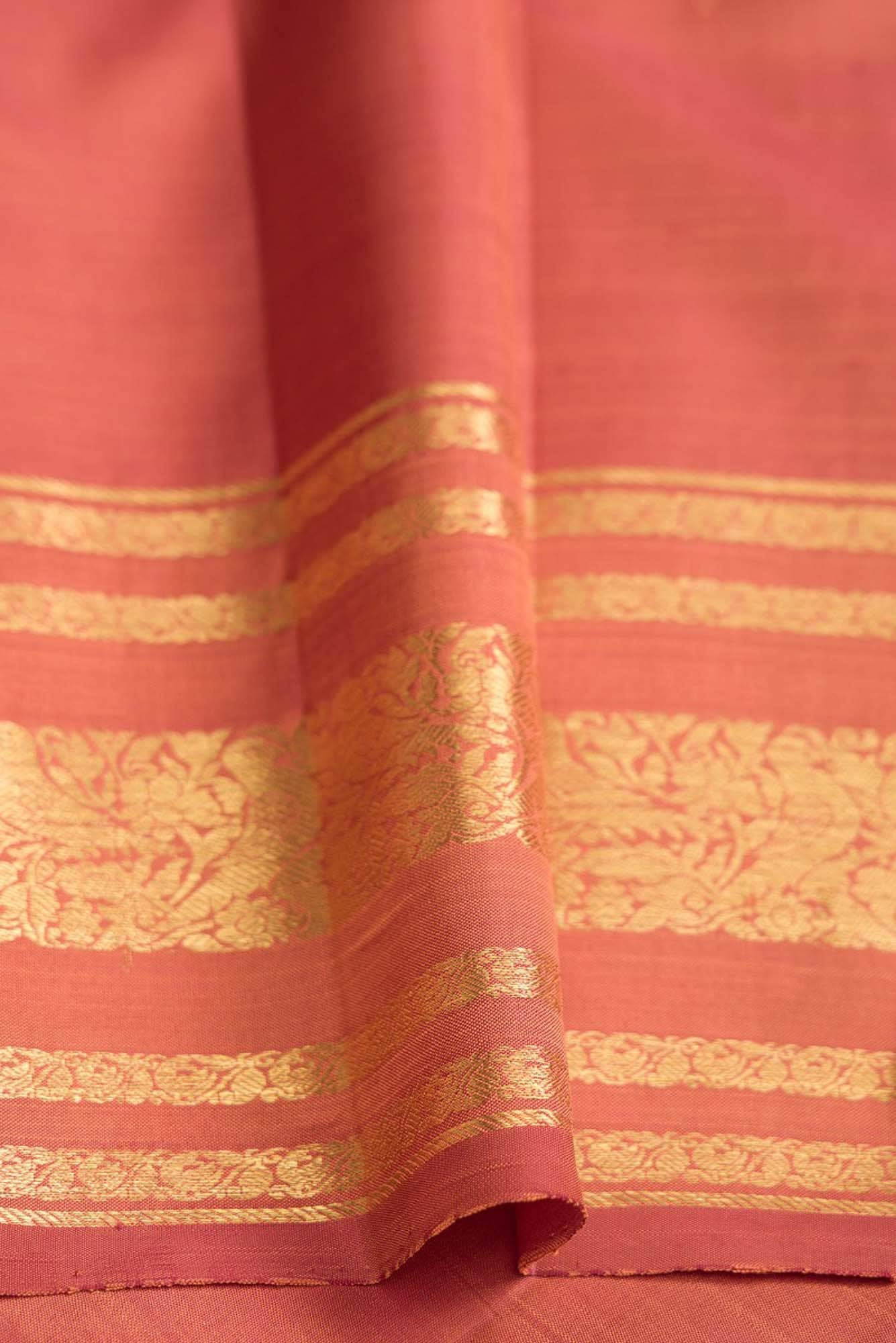 Kili-Orange Kanchipuram Silk Saree