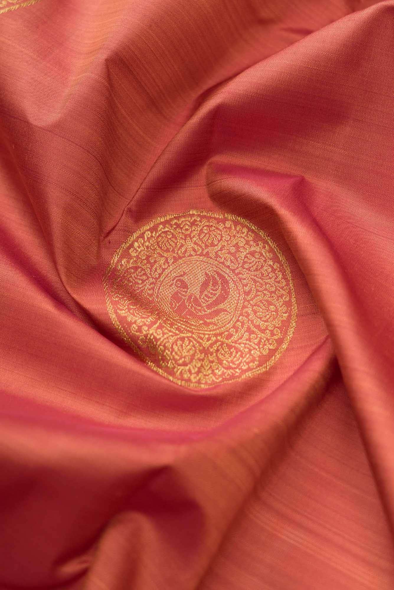 Kili-Orange Kanchipuram Silk Saree