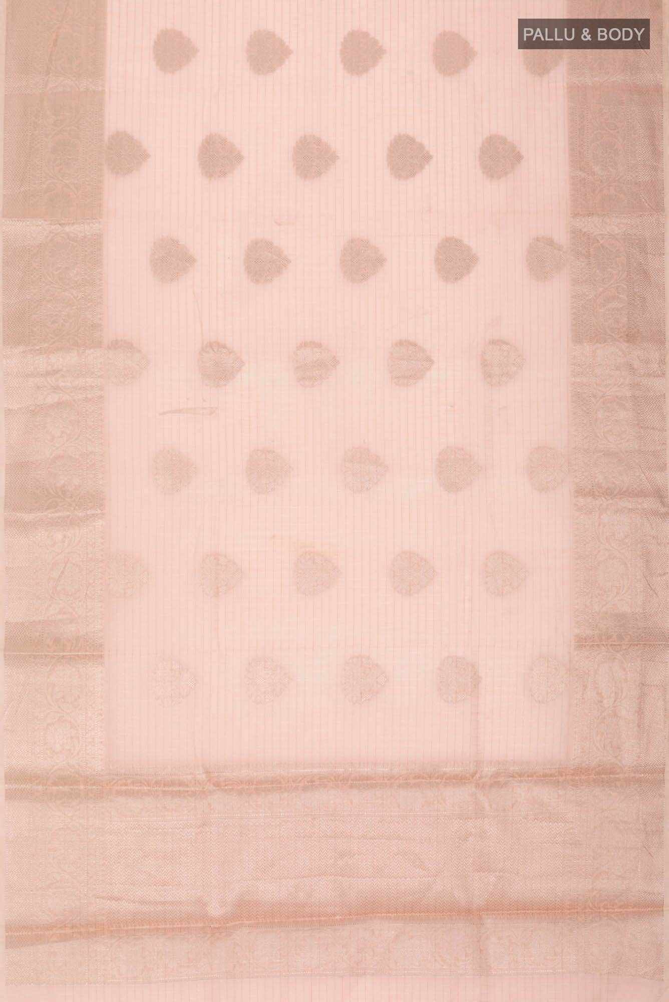 Peach Blended Cotton Saree