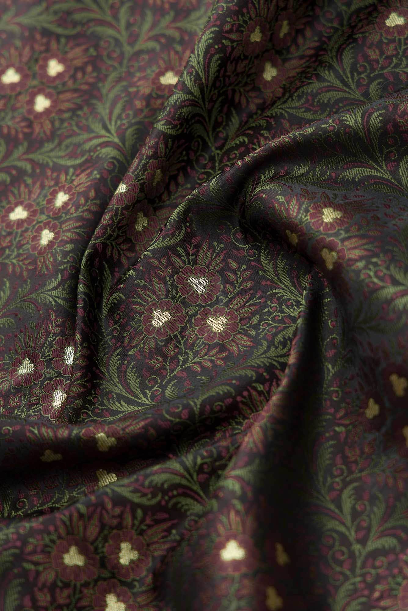 Black Blended Banarasi Silk Saree