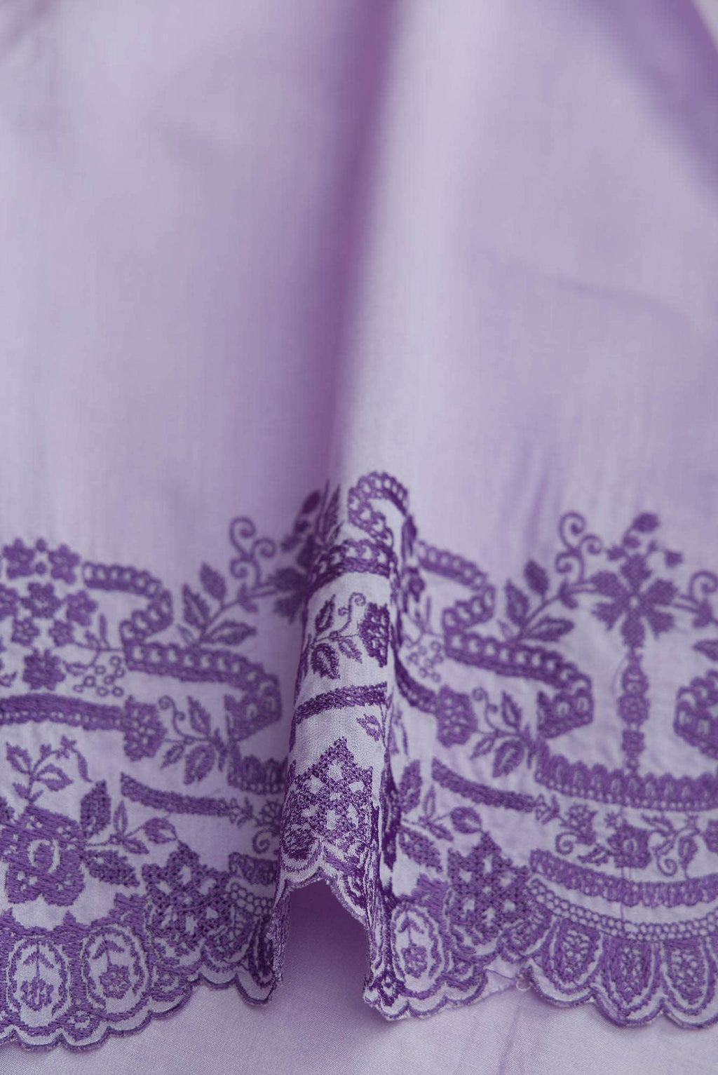 Romance of the Roses Lavender floral design saree from Embroidered Romance Collection by Nalli