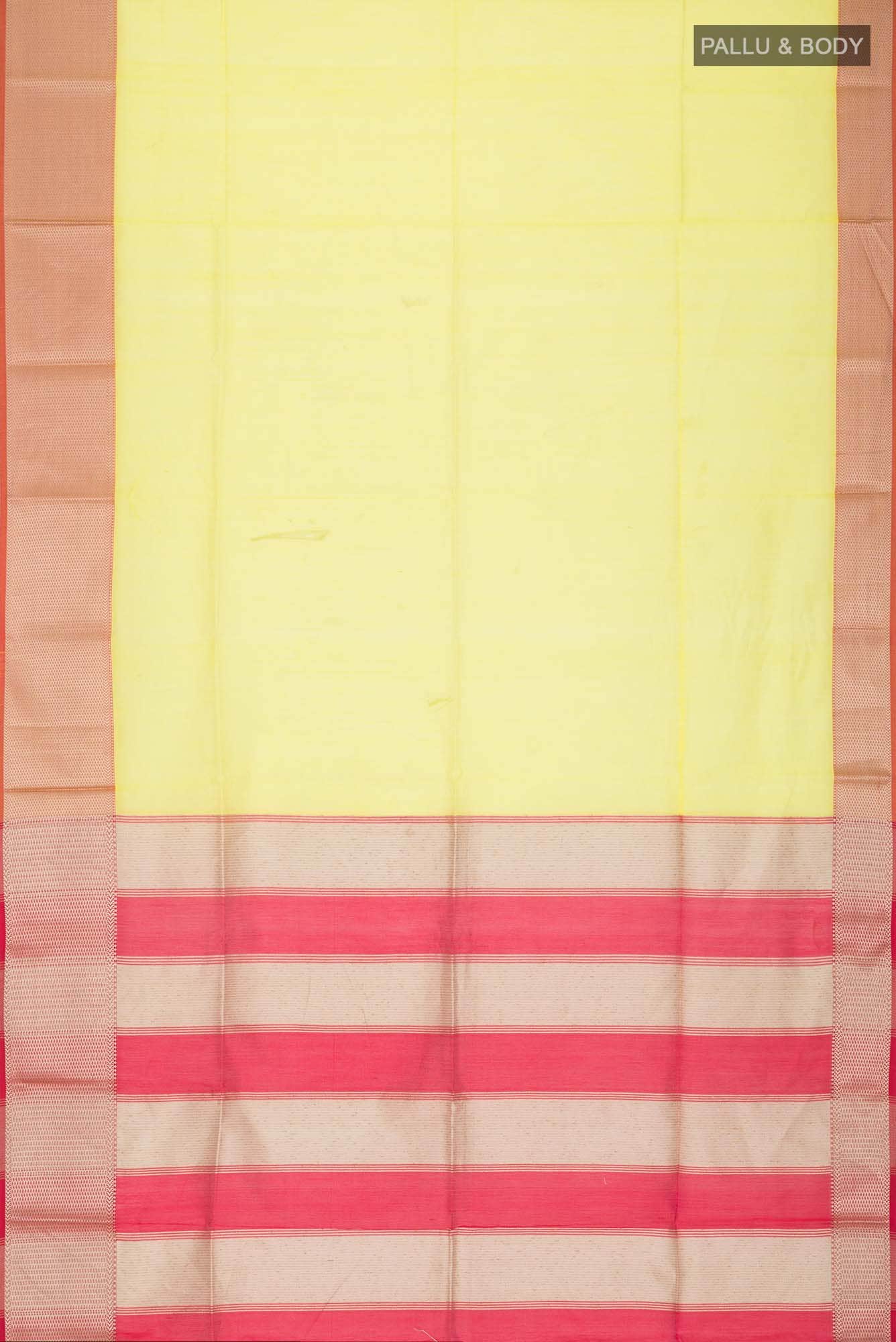 Yellow Maheshwari Silk Cotton Saree