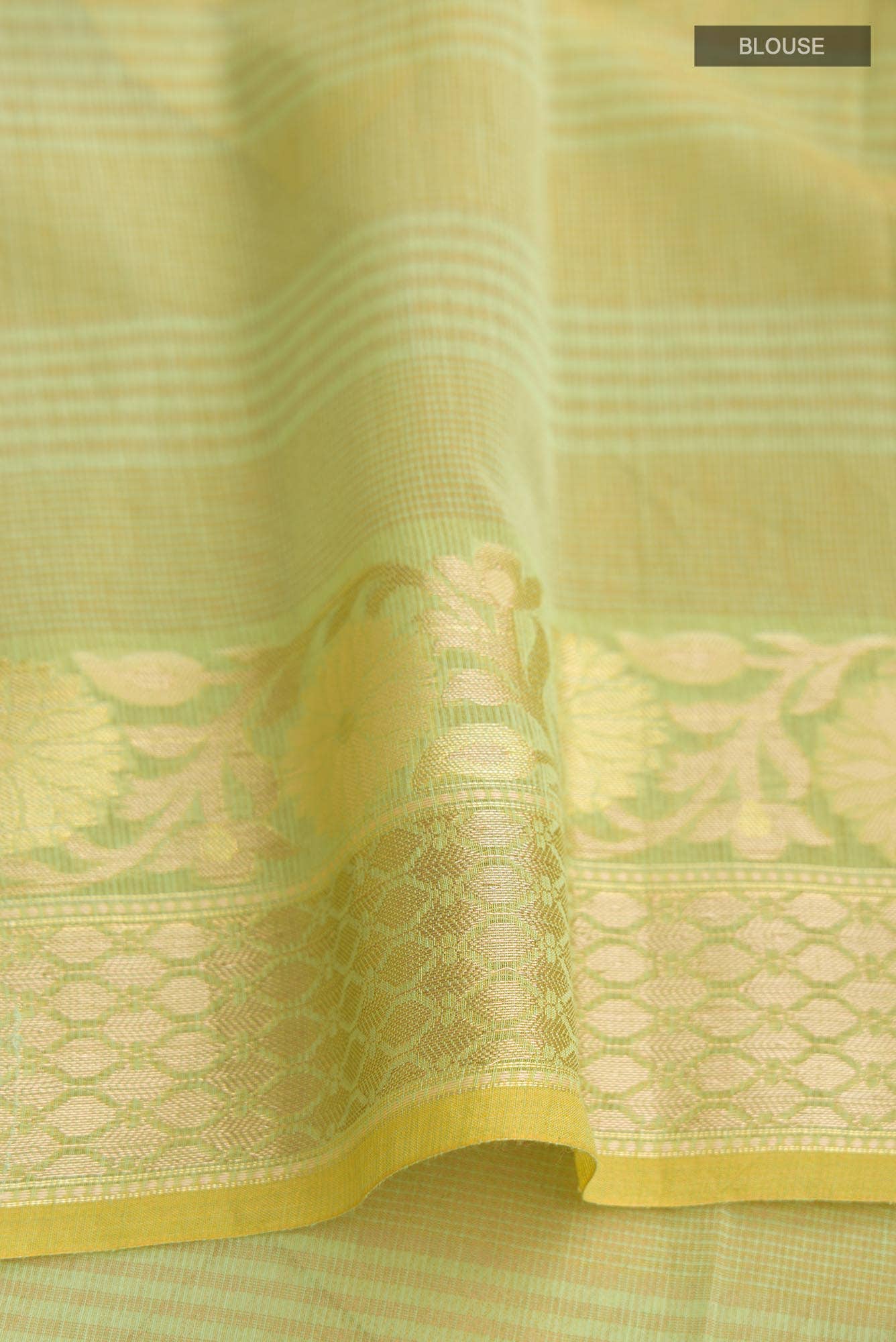 Green Blended Cotton Saree