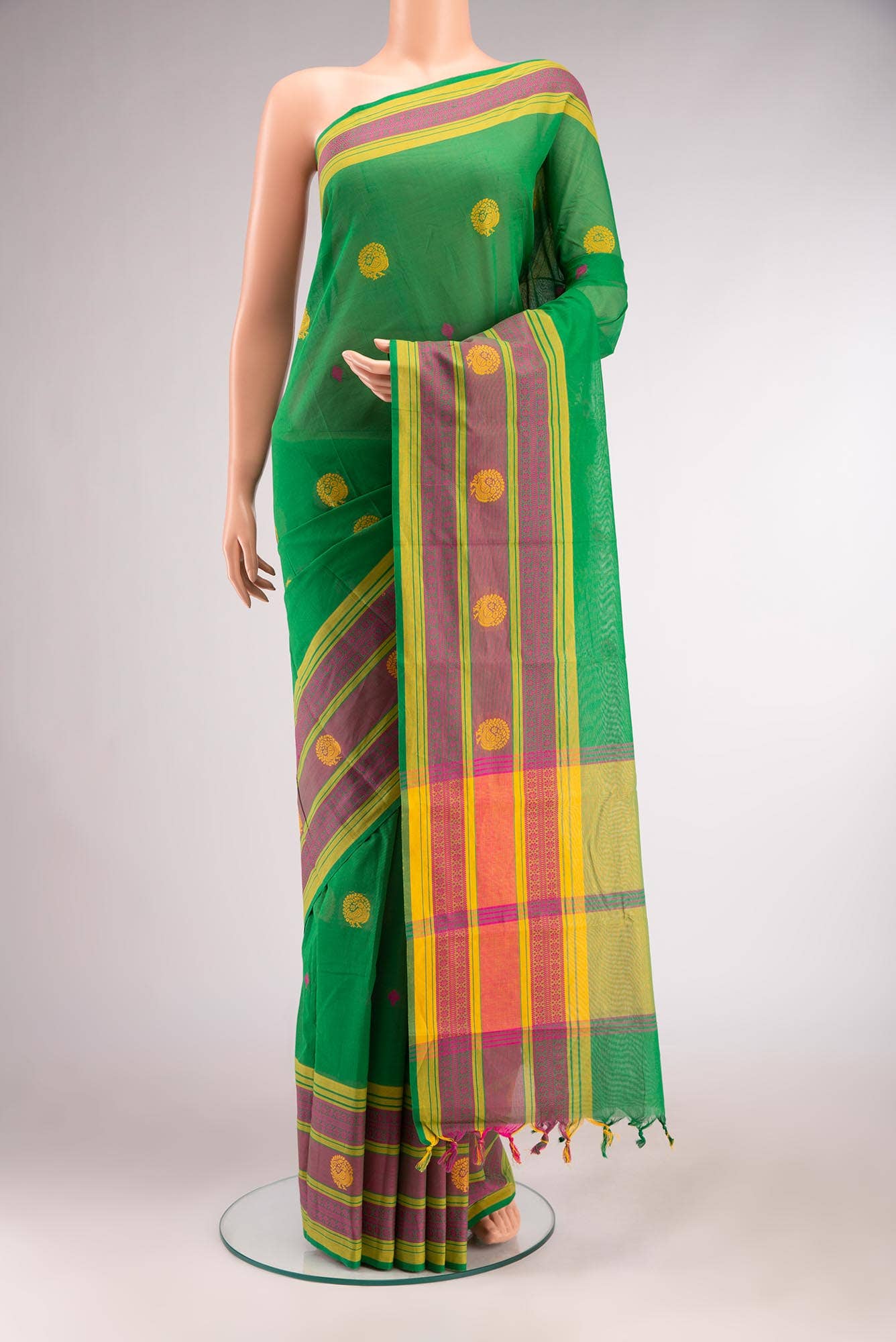 Green Kanchi Cotton Saree