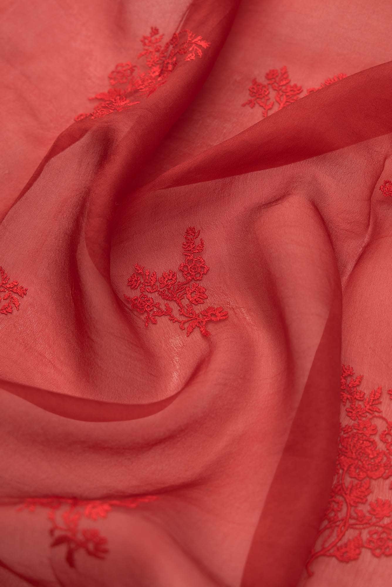 Peonia Maroon floral design saree from Embroidered Romance Collection by Nalli