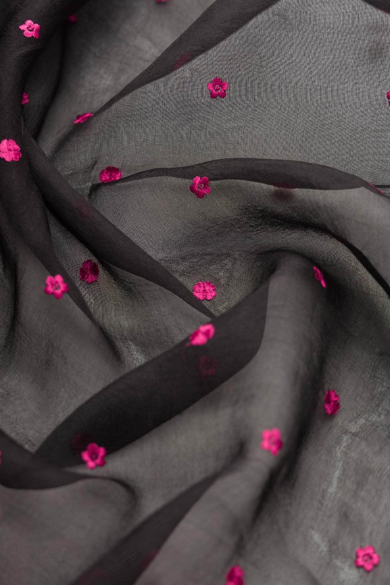Lover's Lush-Black Pure Organza Silk Saree
