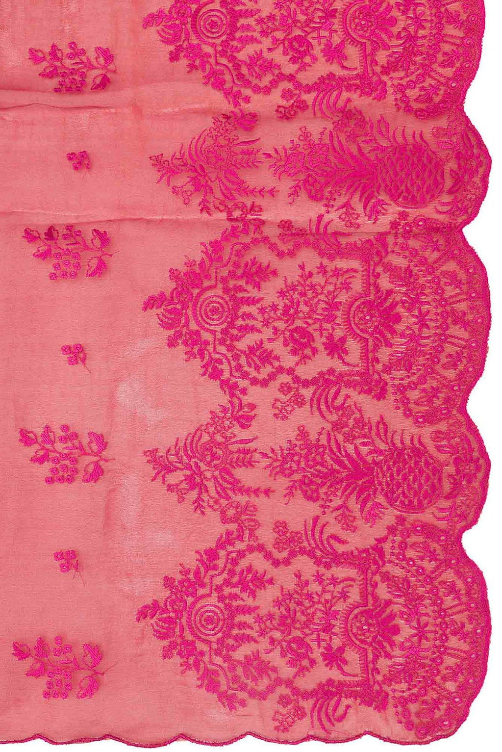 Passion Paradise Red floral design saree from Embroidered Romance Collection by Nalli