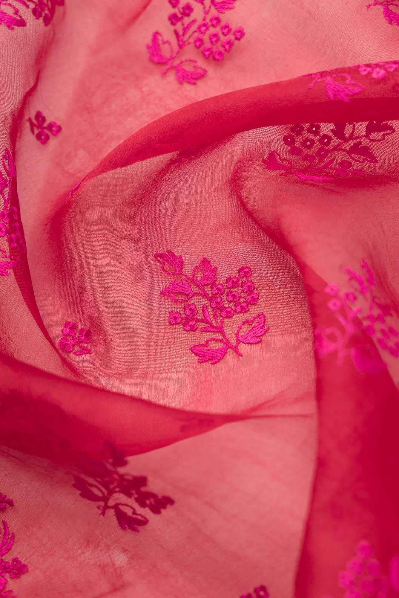 Passion Paradise Red floral design saree from Embroidered Romance Collection by Nalli