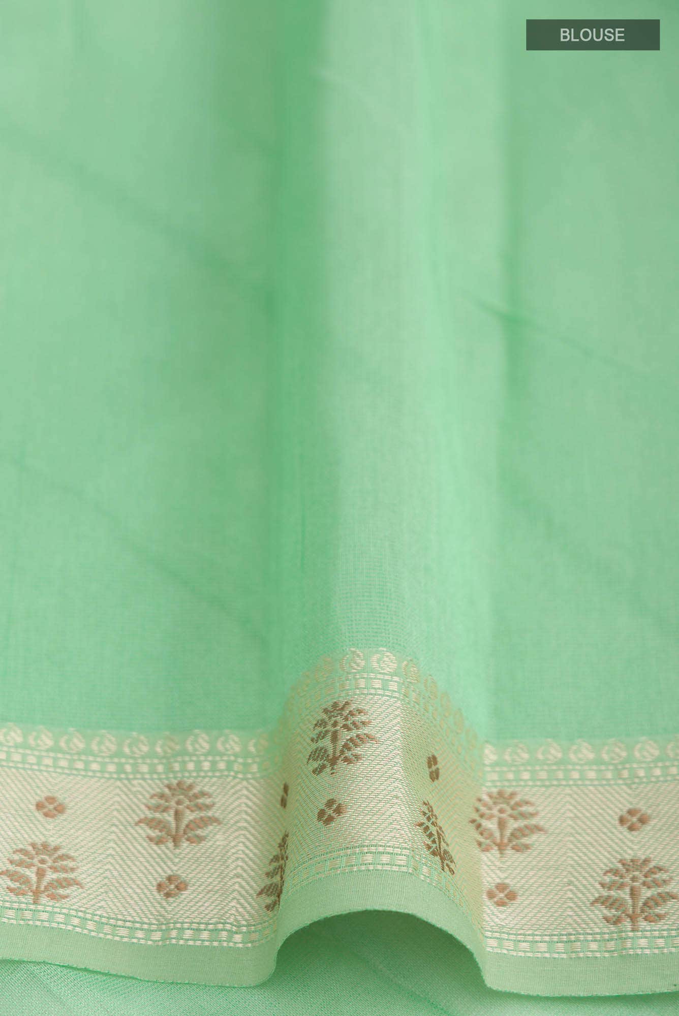 Green Blended Cotton Saree