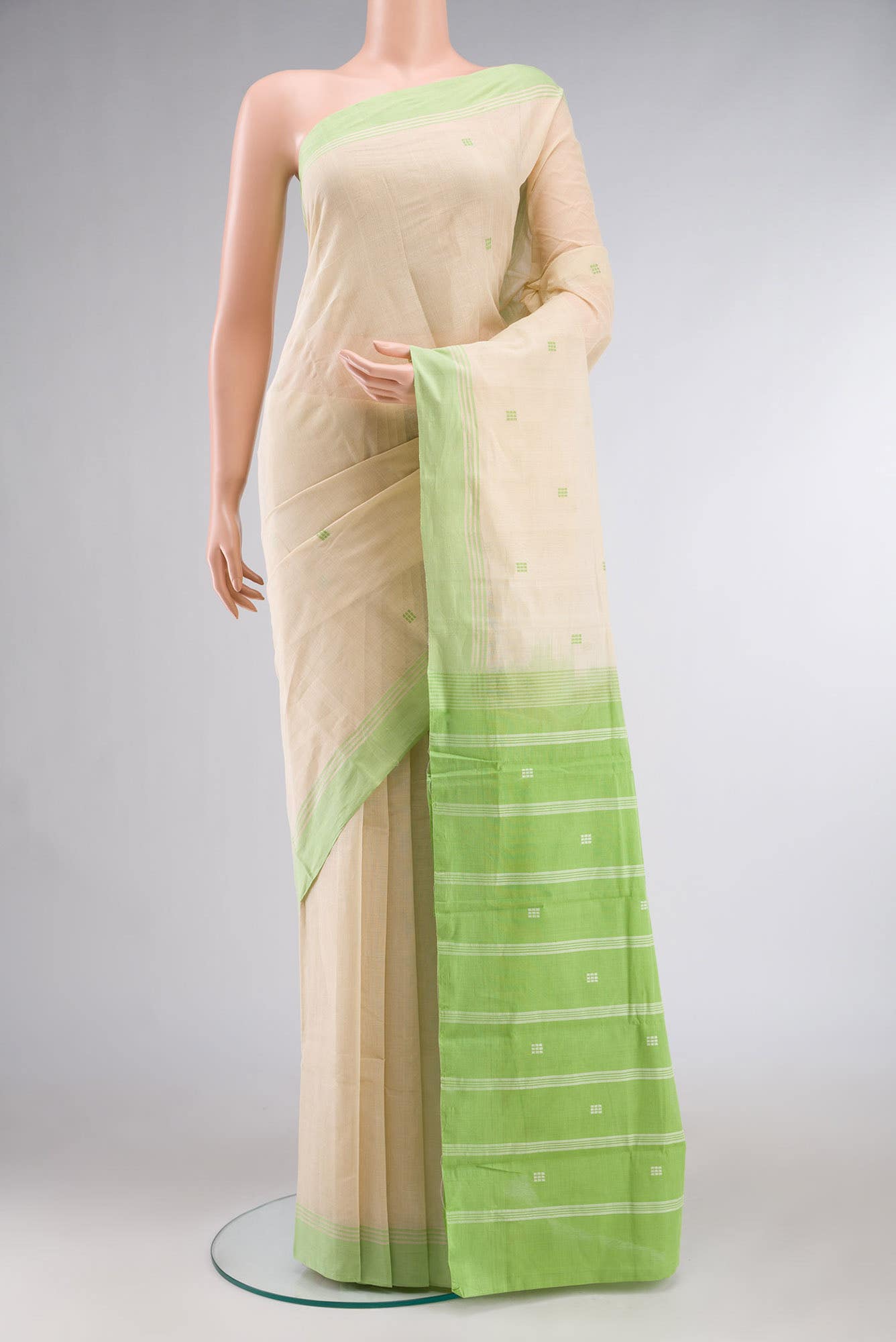 Beige Kanchi Cotton Saree