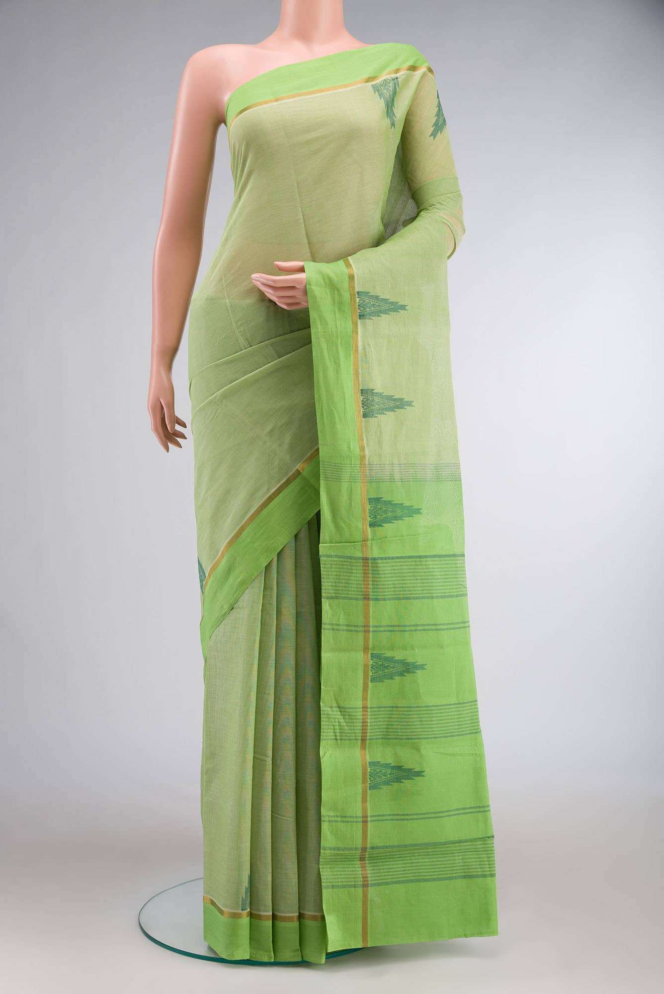 Green Kanchi Cotton Saree