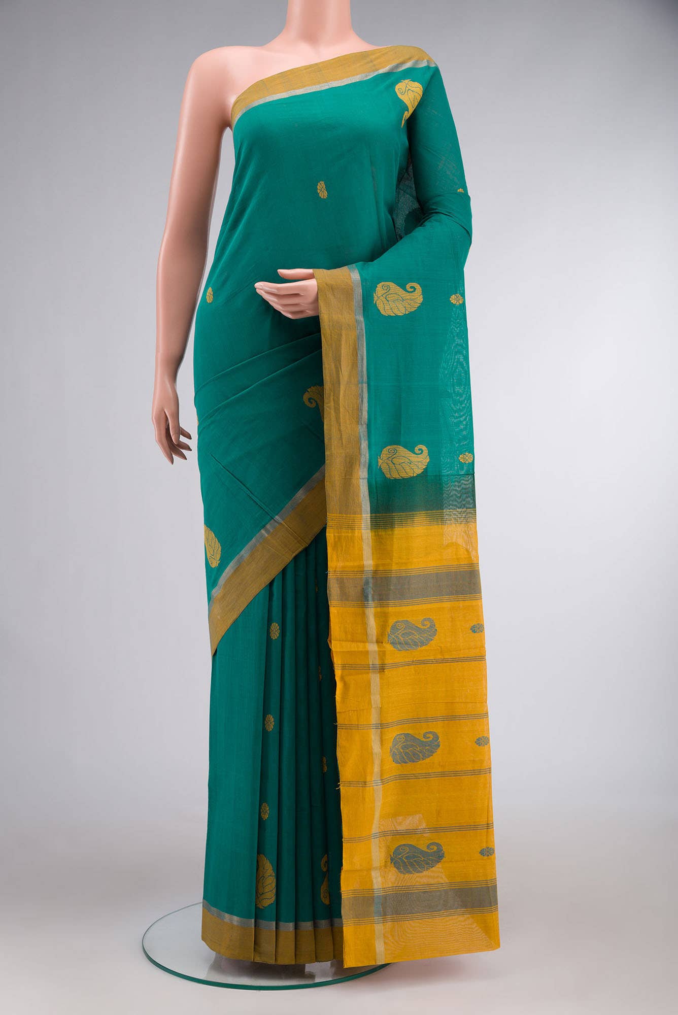 Green Kanchi Cotton Saree