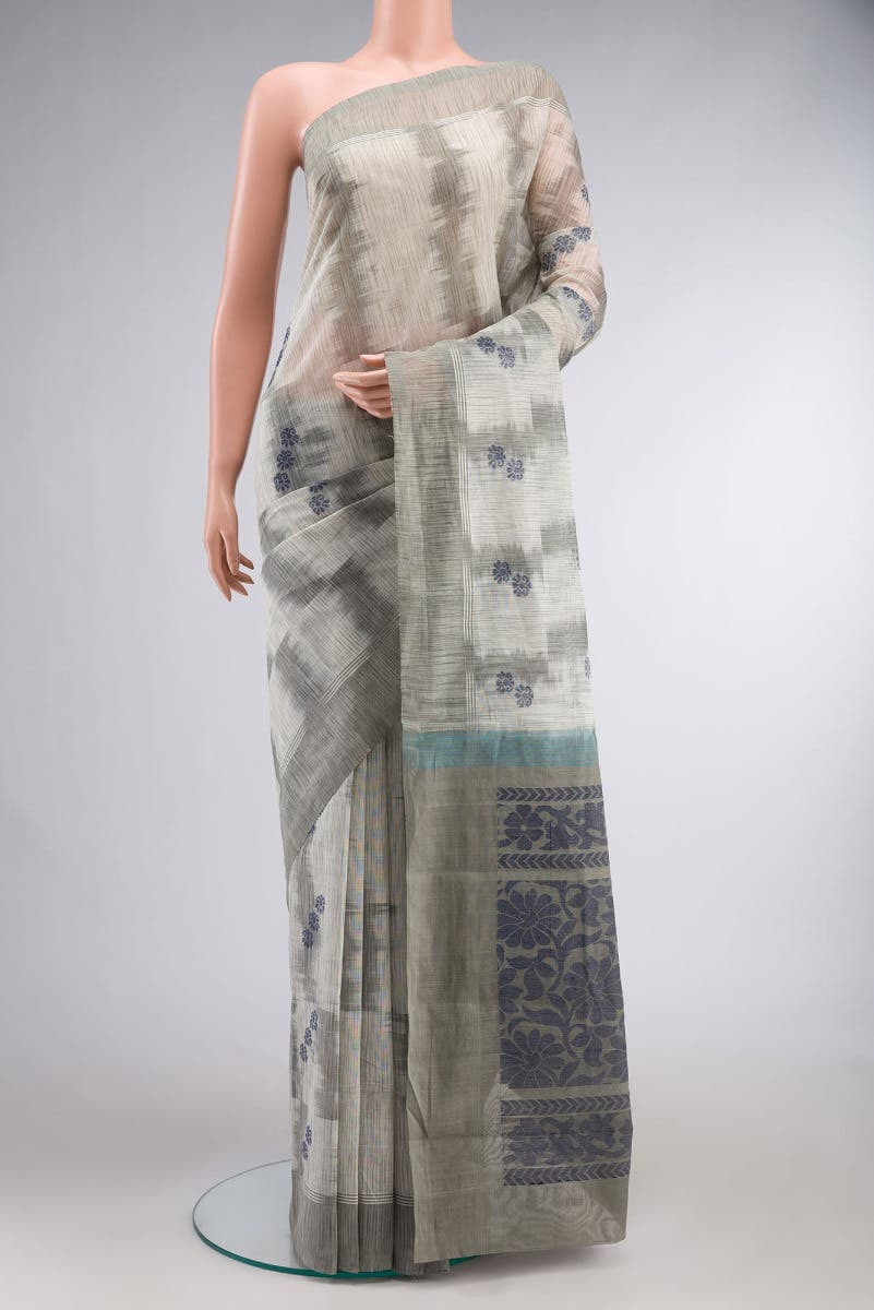 Grey Kanchi Cotton Saree