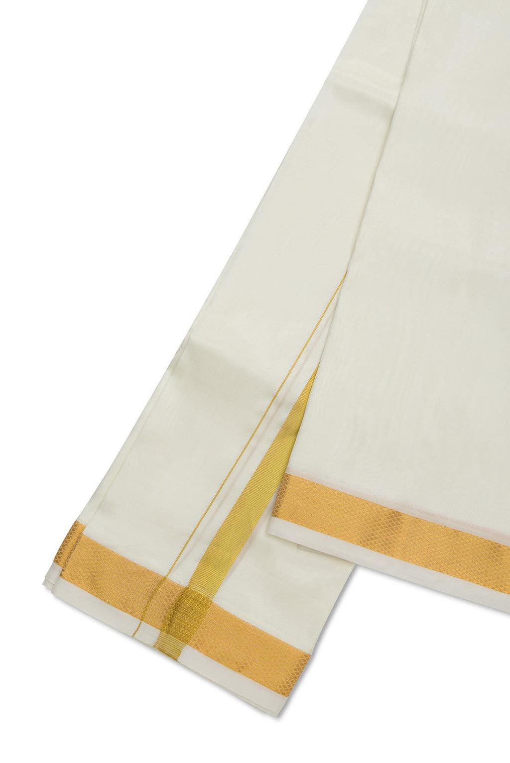 Cream Silk Dhoti 8 Muzham