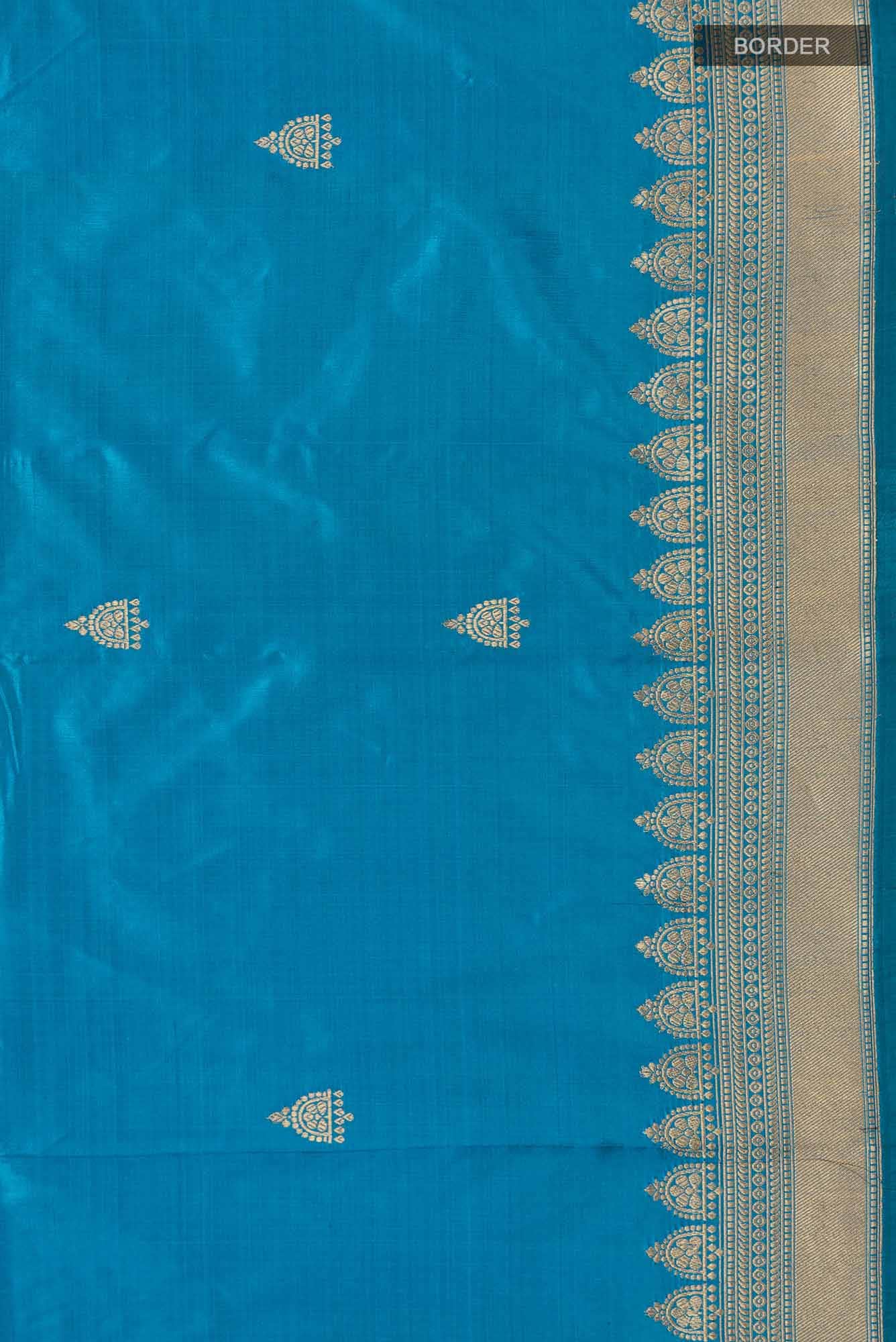 Blue Banarasi Katan Silk Saree
