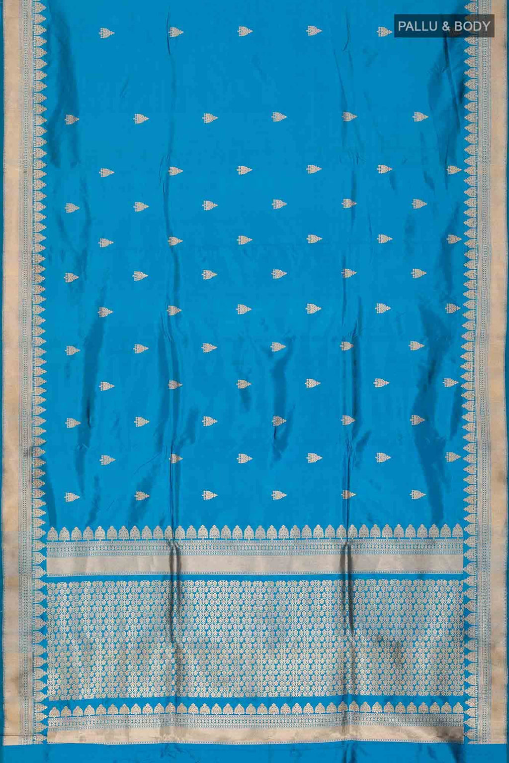 Blue Banarasi Katan Silk Saree
