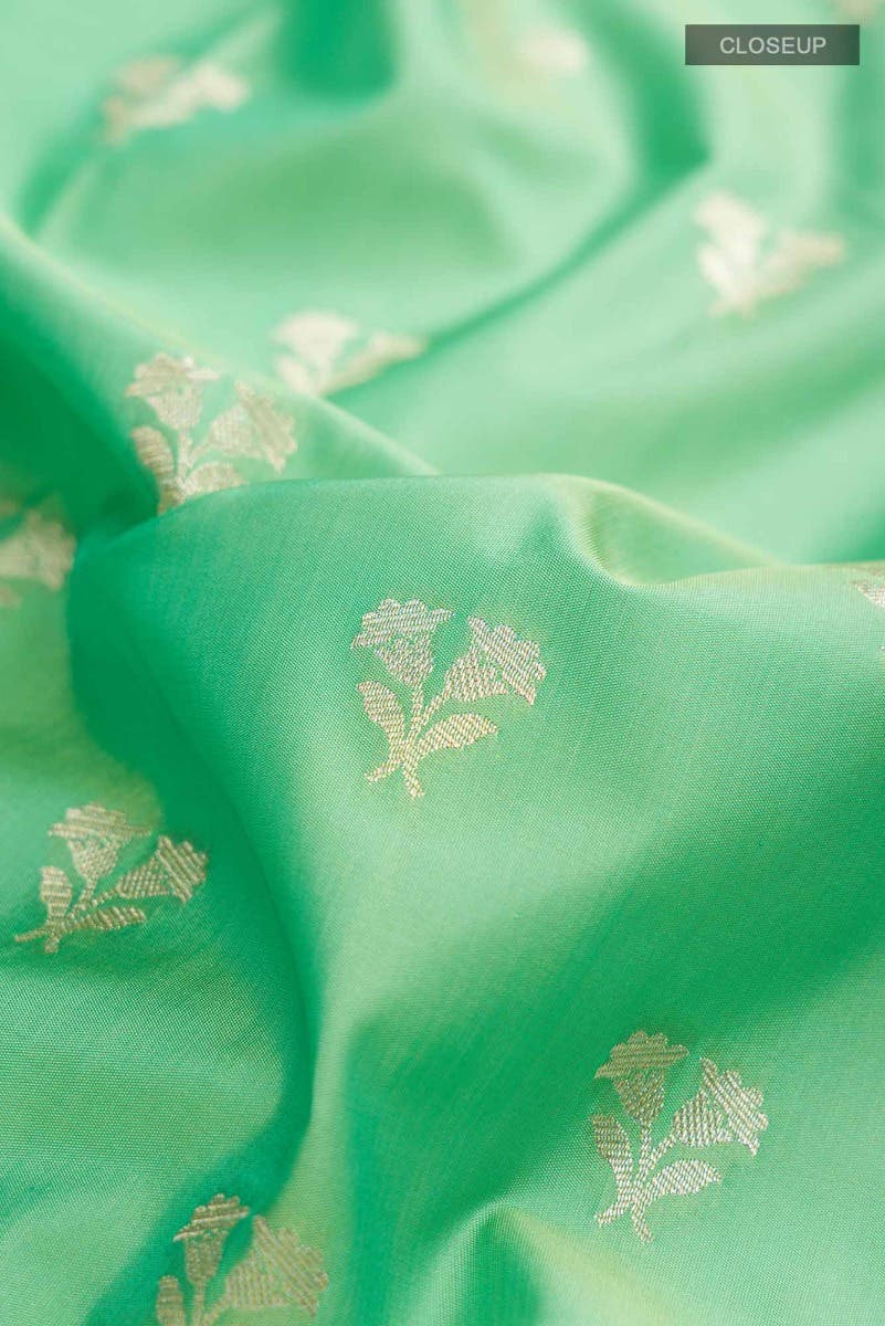 Green Blended Banarasi Silk Saree