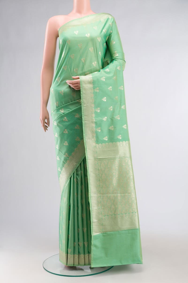 Green Blended Banarasi Silk Saree