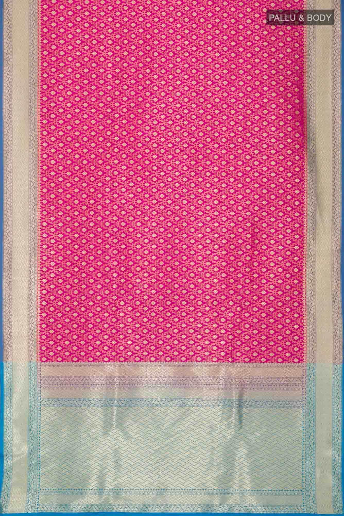 Pink Blended Banarasi Silk Saree