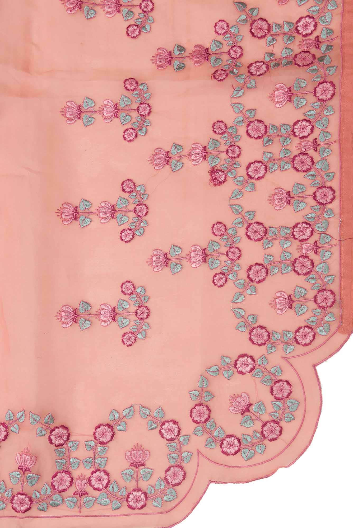 Ethereal Love Orange floral design saree from Embroidered Romance Collection by Nalli