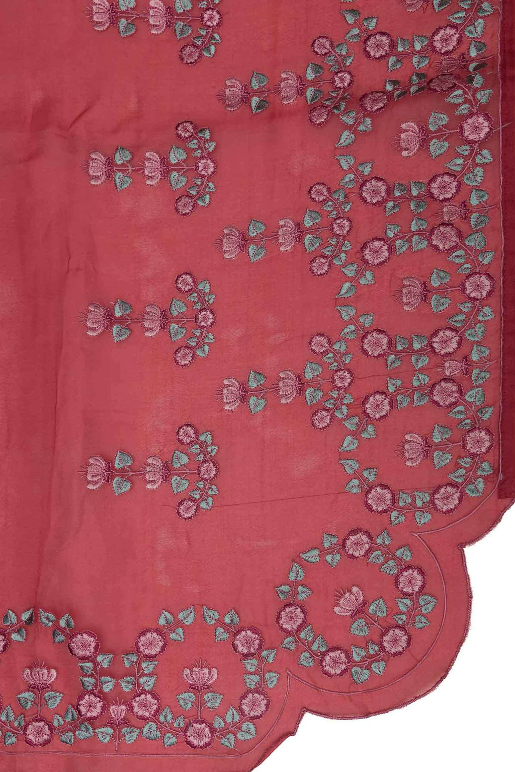 Ethereal Love Red floral design saree from Embroidered Romance Collection by Nalli