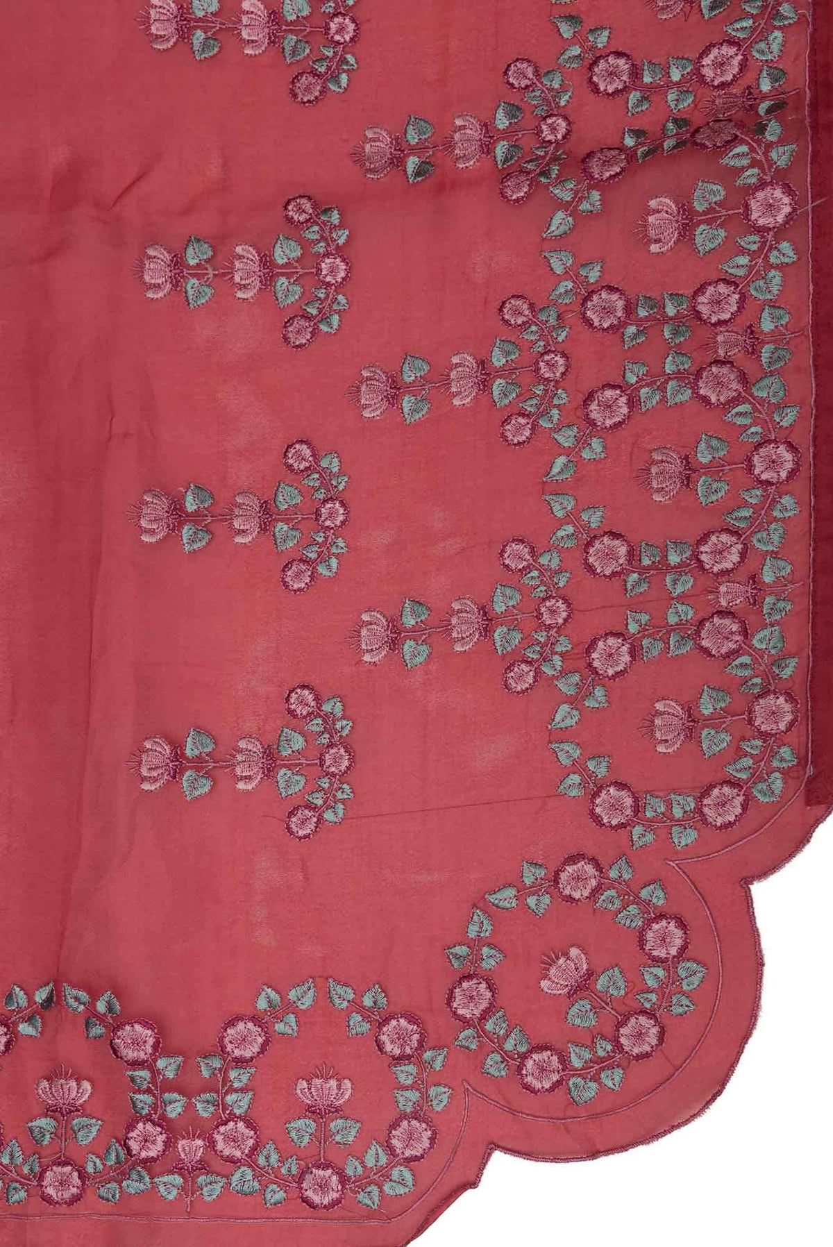 Ethereal Love Red floral design saree from Embroidered Romance Collection by Nalli