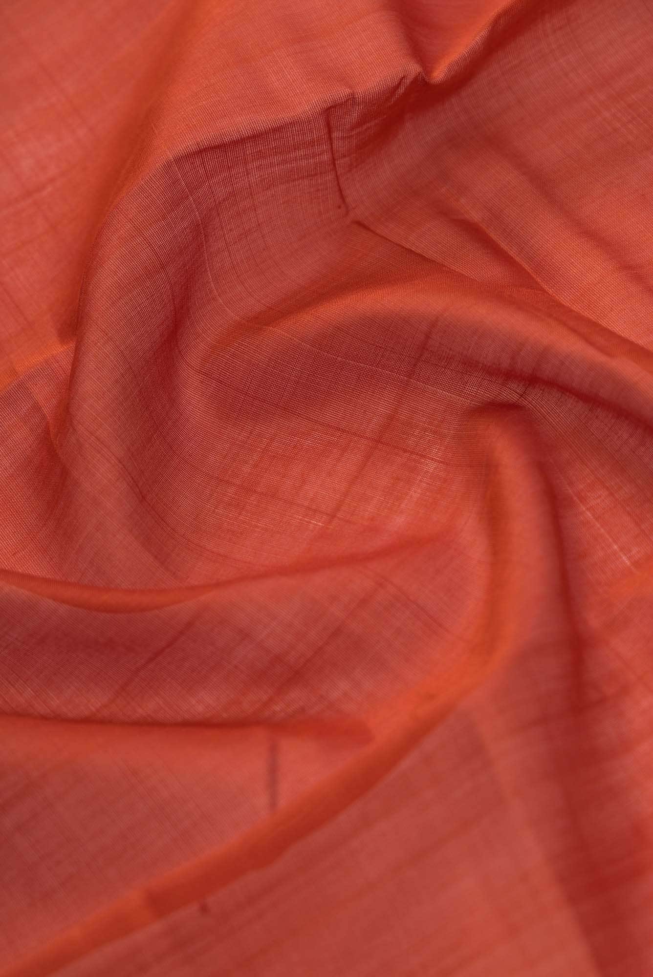 Orange Silk Cotton Saree