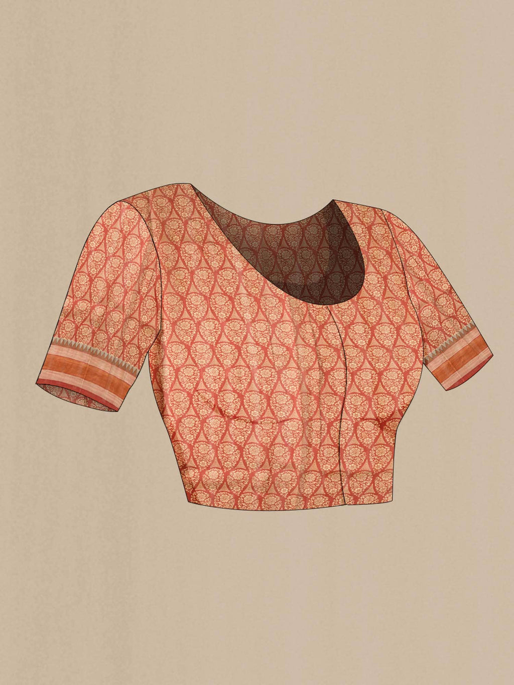 Brown Blended Tussar Silk Saree