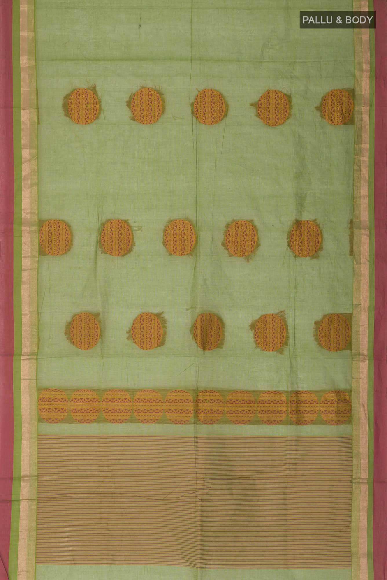 Green Coimbatore Cotton Saree
