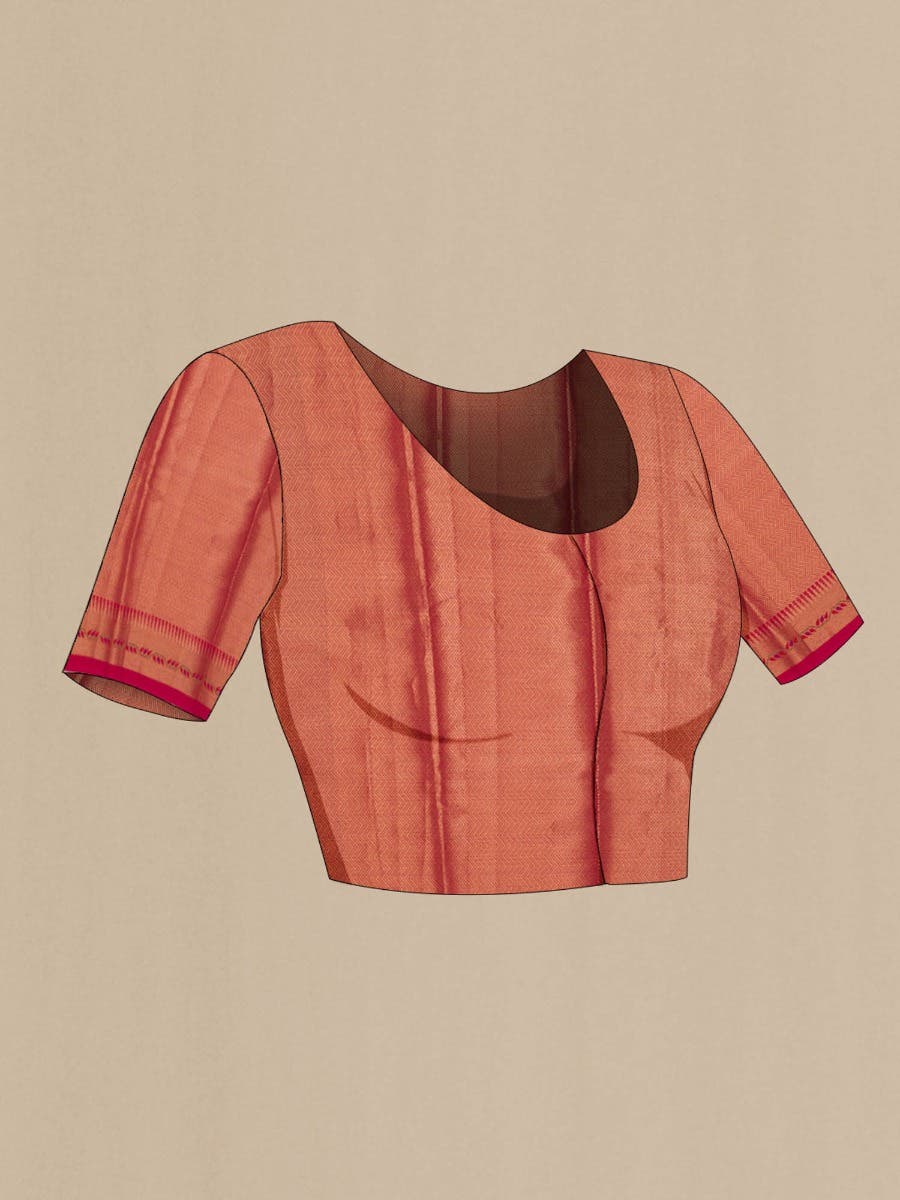 Red Blended Kota Cotton Saree