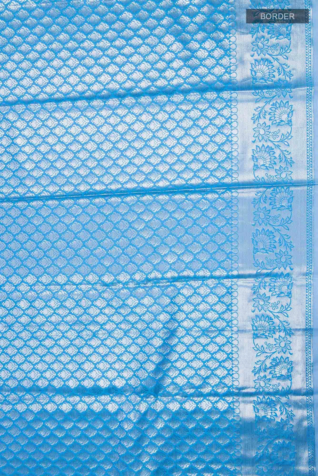Blue Blended Art Silk Saree