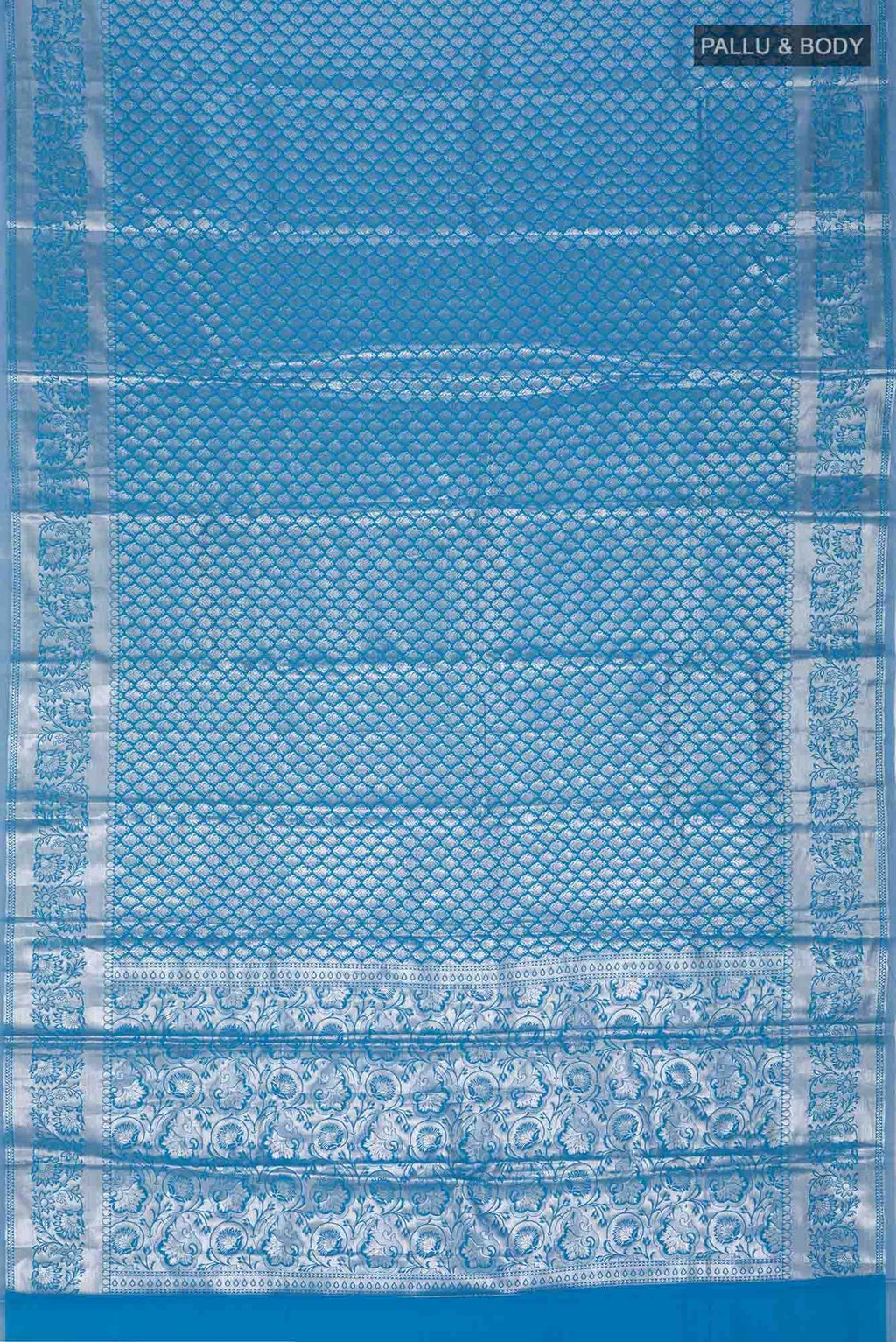 Blue Blended Art Silk Saree
